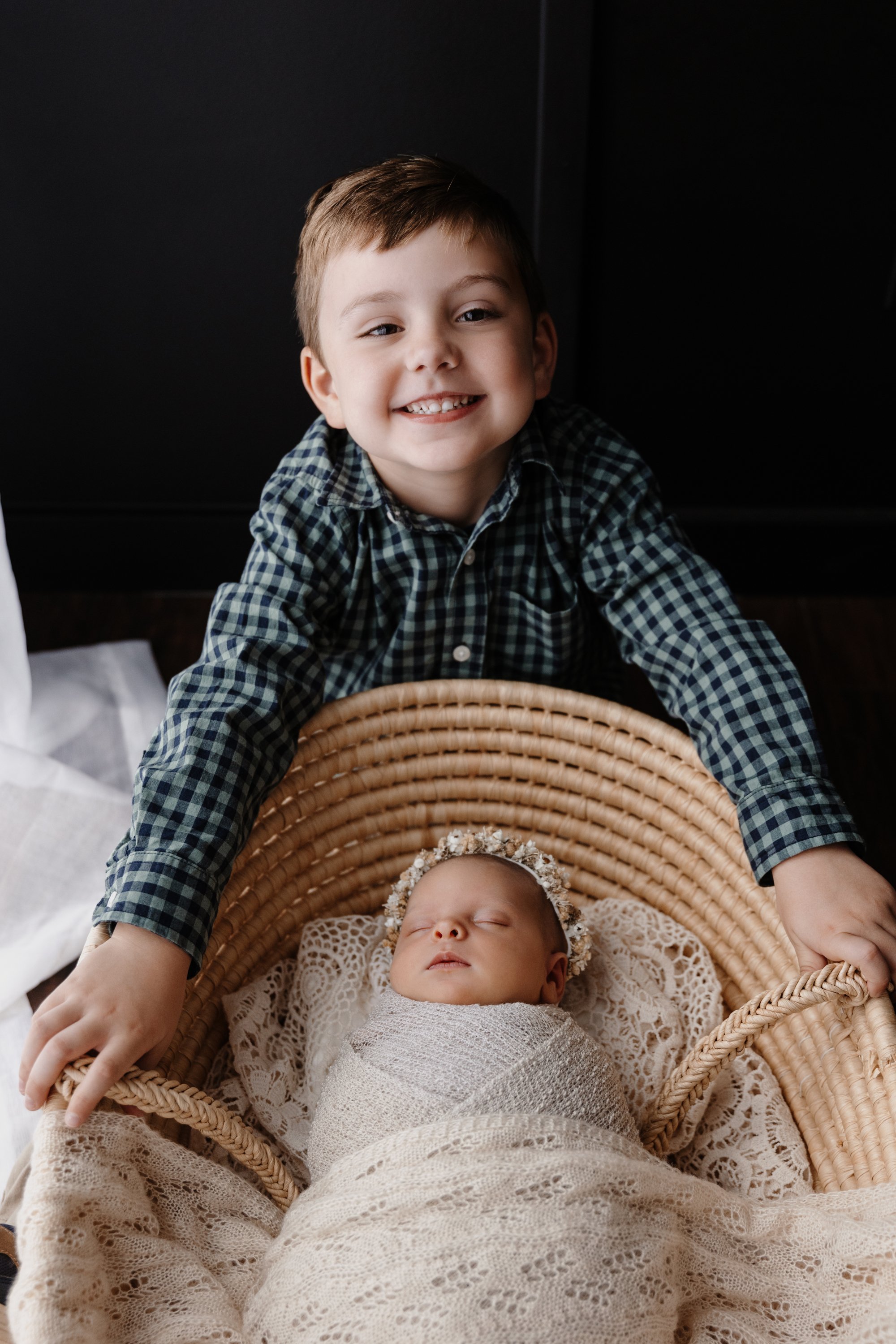 Suwanee Georgia newborn photographer sweet boho vintage baby girl studio