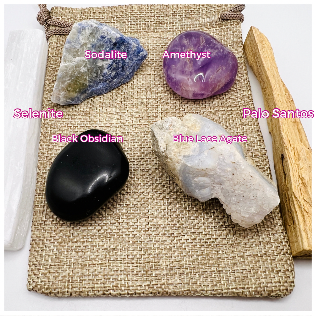 Sodalite Black Obsidian Sagittarius Sagittarius Crystals For Growth Adventure Raven's Cauldron main image 1