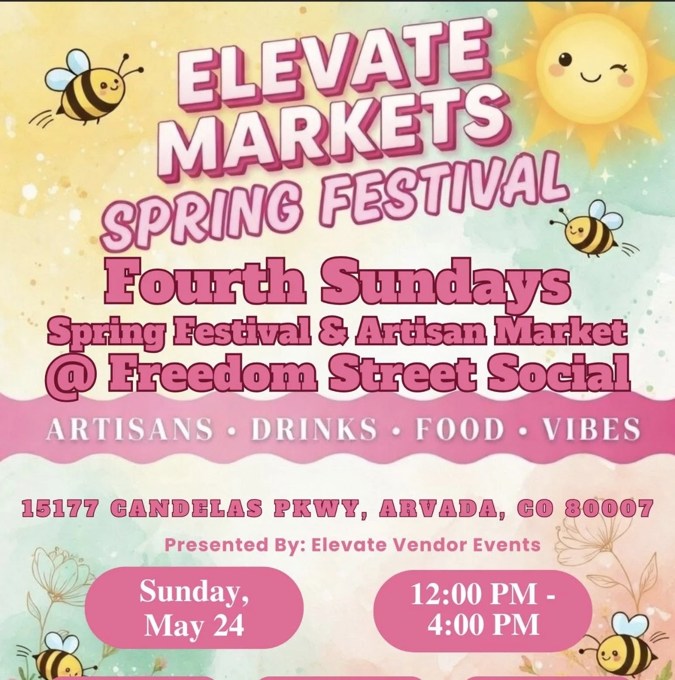 Fourth Sundays Freedom Street Social's~Spring Festival~ Artisan Craft & Art Walk