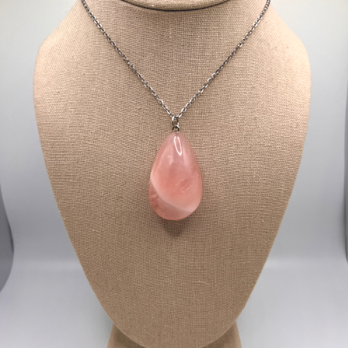 Rose Quartz Tumbled Necklace (Large)