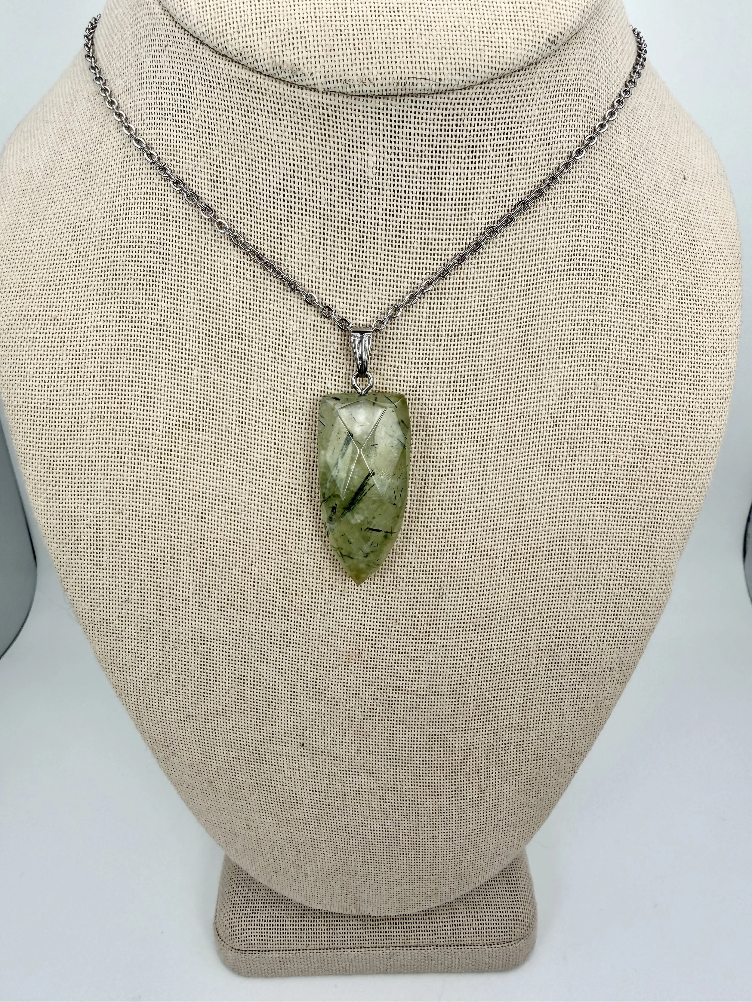 Prehnite Faceted Necklace