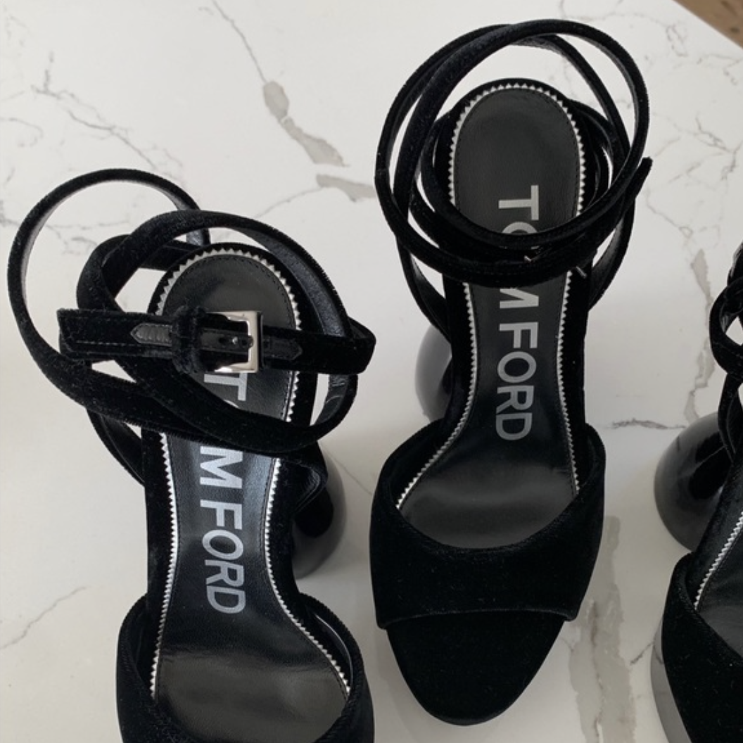 Tom Ford Velvet Disco Platform Sandal | Shop Monique's Closet