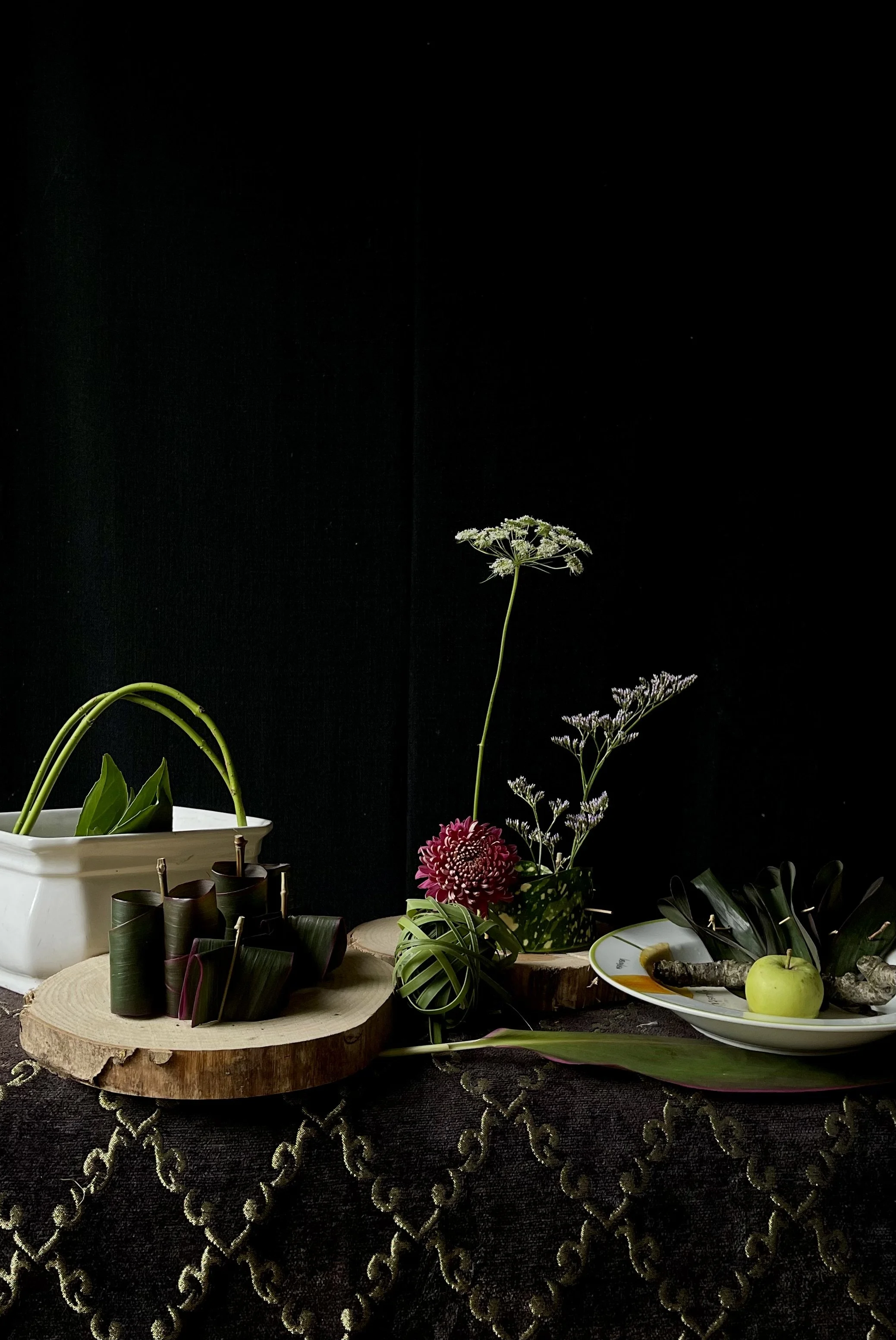 Ikebana style setting