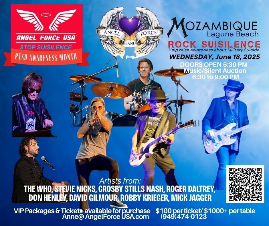 ROCK SuiSilence and PTSD AWARENESS MONTH at Mozambique Laguna Beach