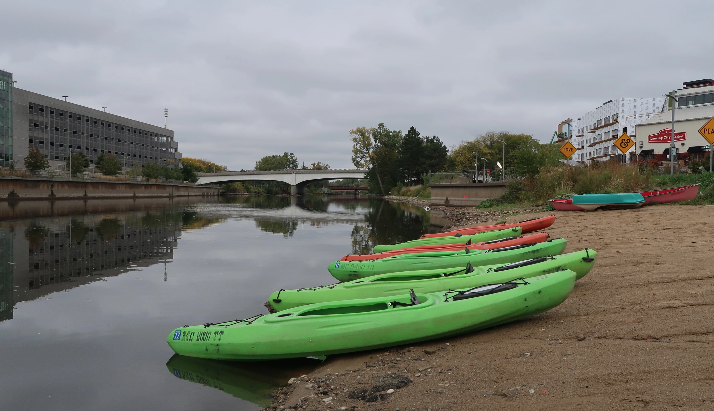 Kayaking in Downtown Lansing