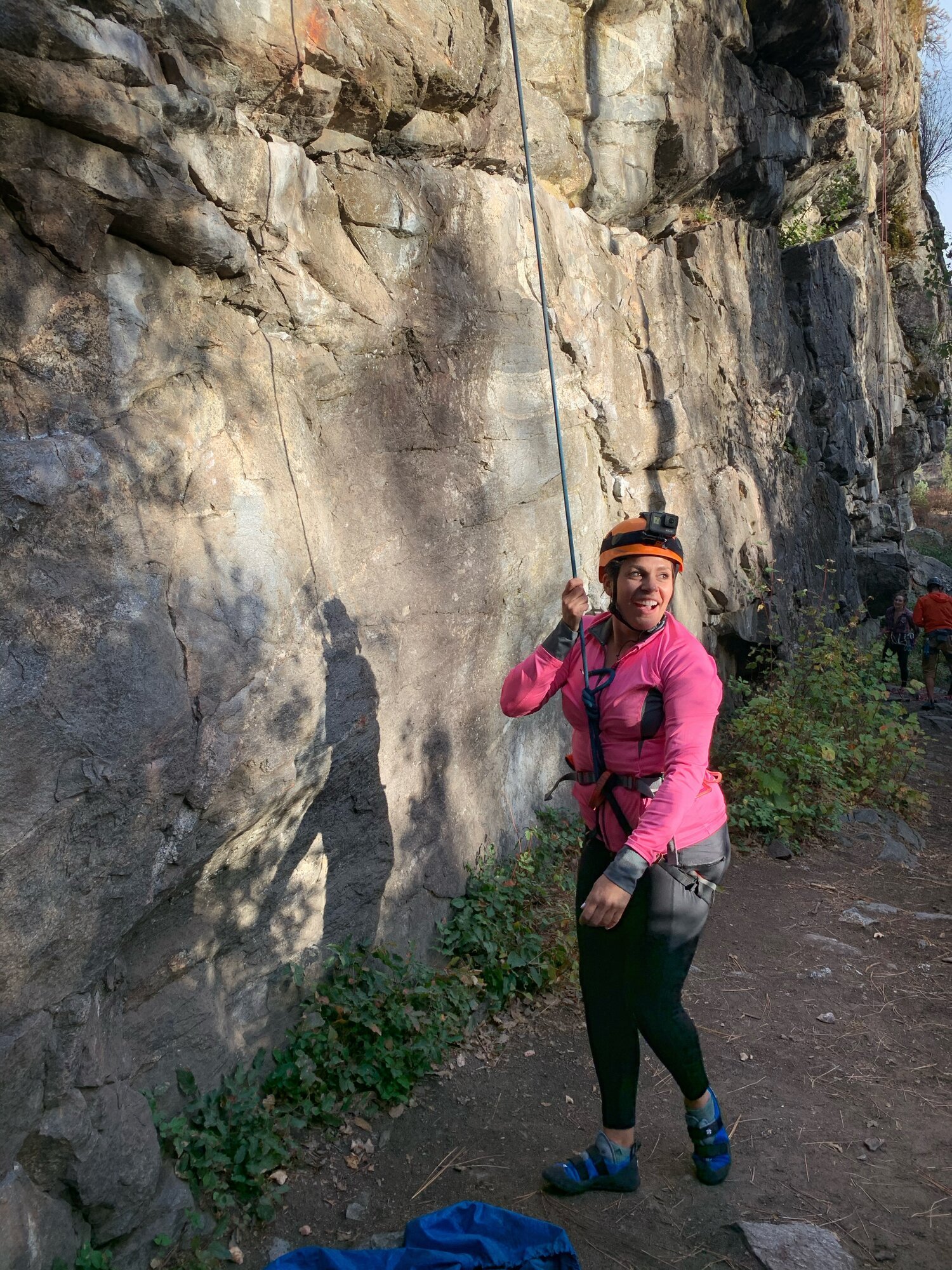 Monica Goes Show Rock Climbing in North Idaho