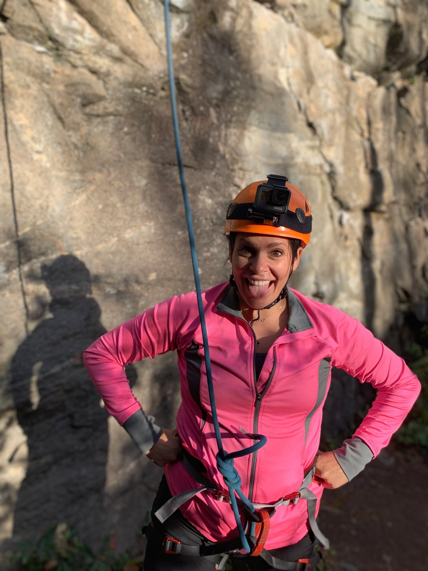 Monica Ortega After Rock Climbing in North Idaho