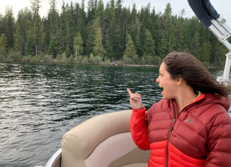 Monica Goes Travel Show in Priest Lake Idaho