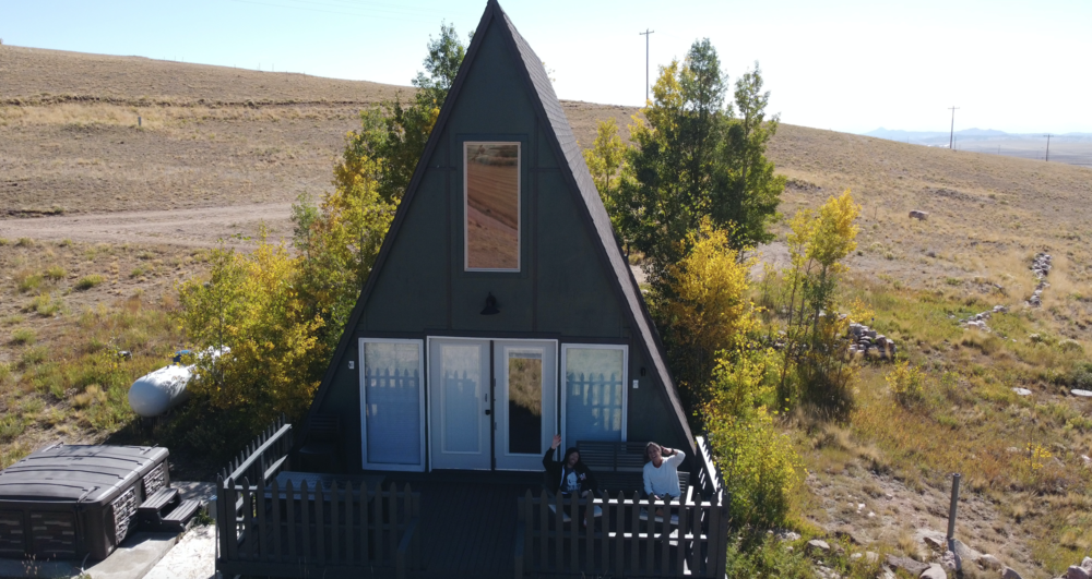 Triangle Cabin in Colorado in the Fall