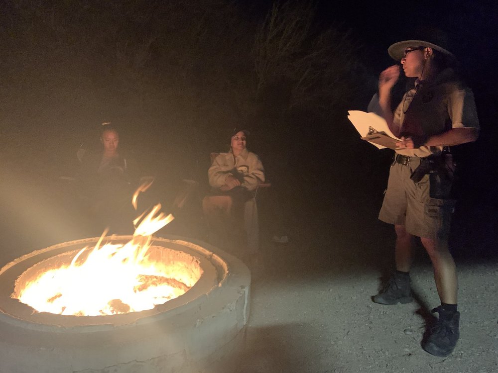 Campfire at the Lost Dutchman Campground Arizona