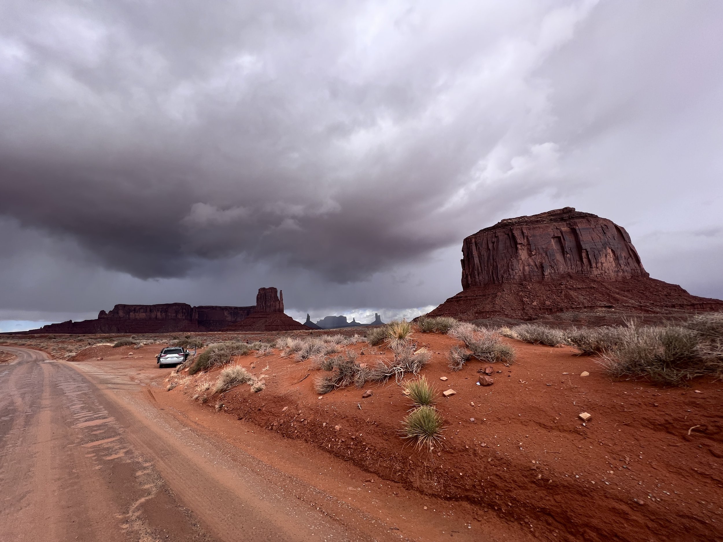Driving in Monument Valley