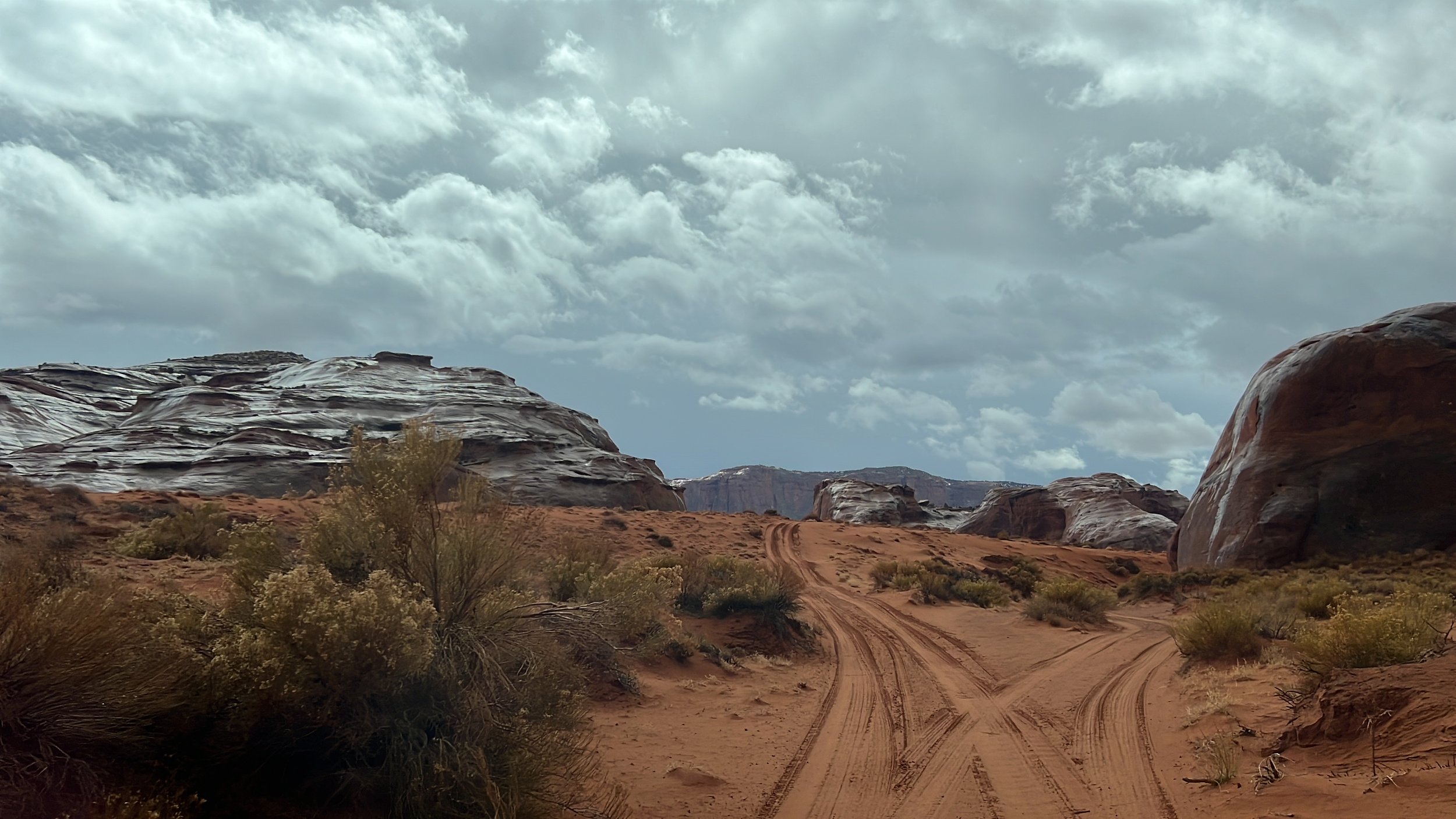 Driving in Monument Valley