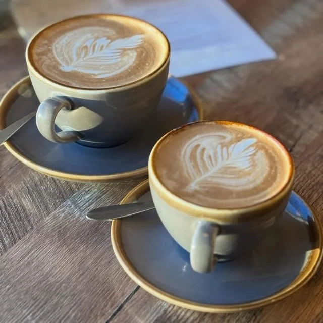 Our Baristas deliver some excellent artwork on our Flat Whites