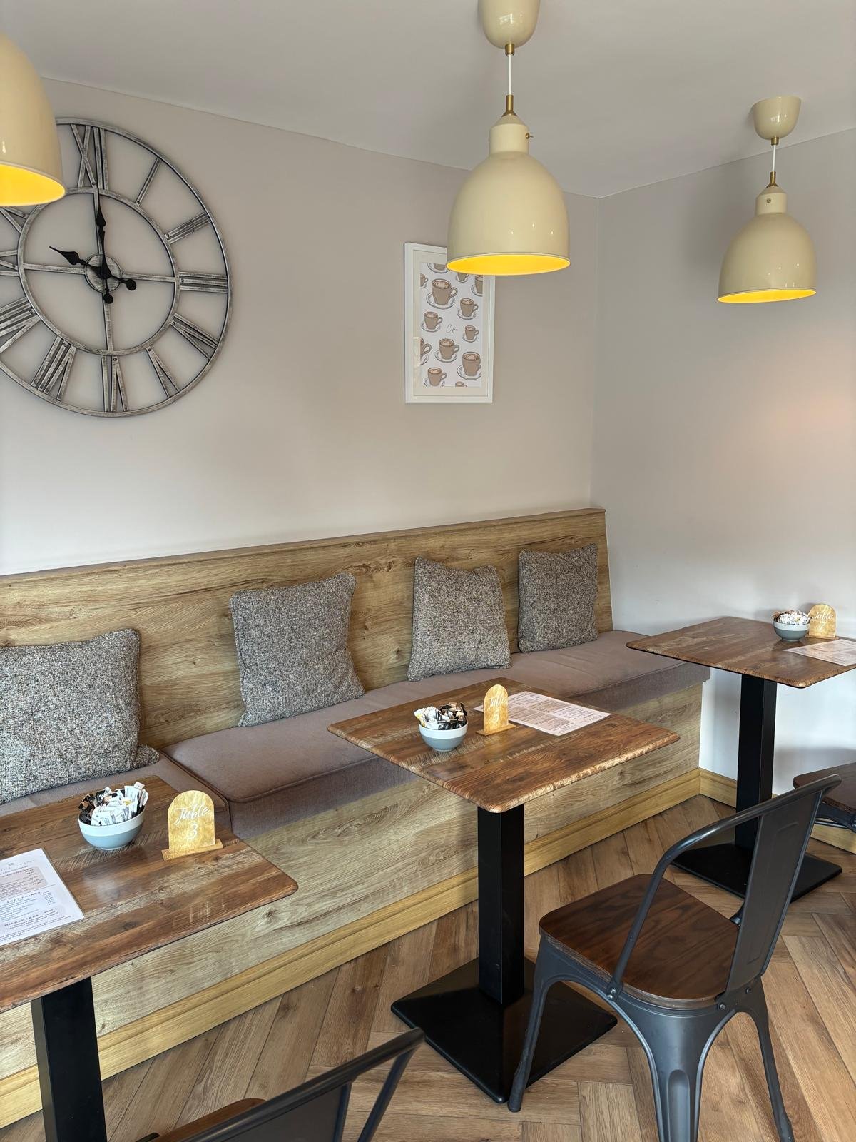 Our interior decor is light and comfy