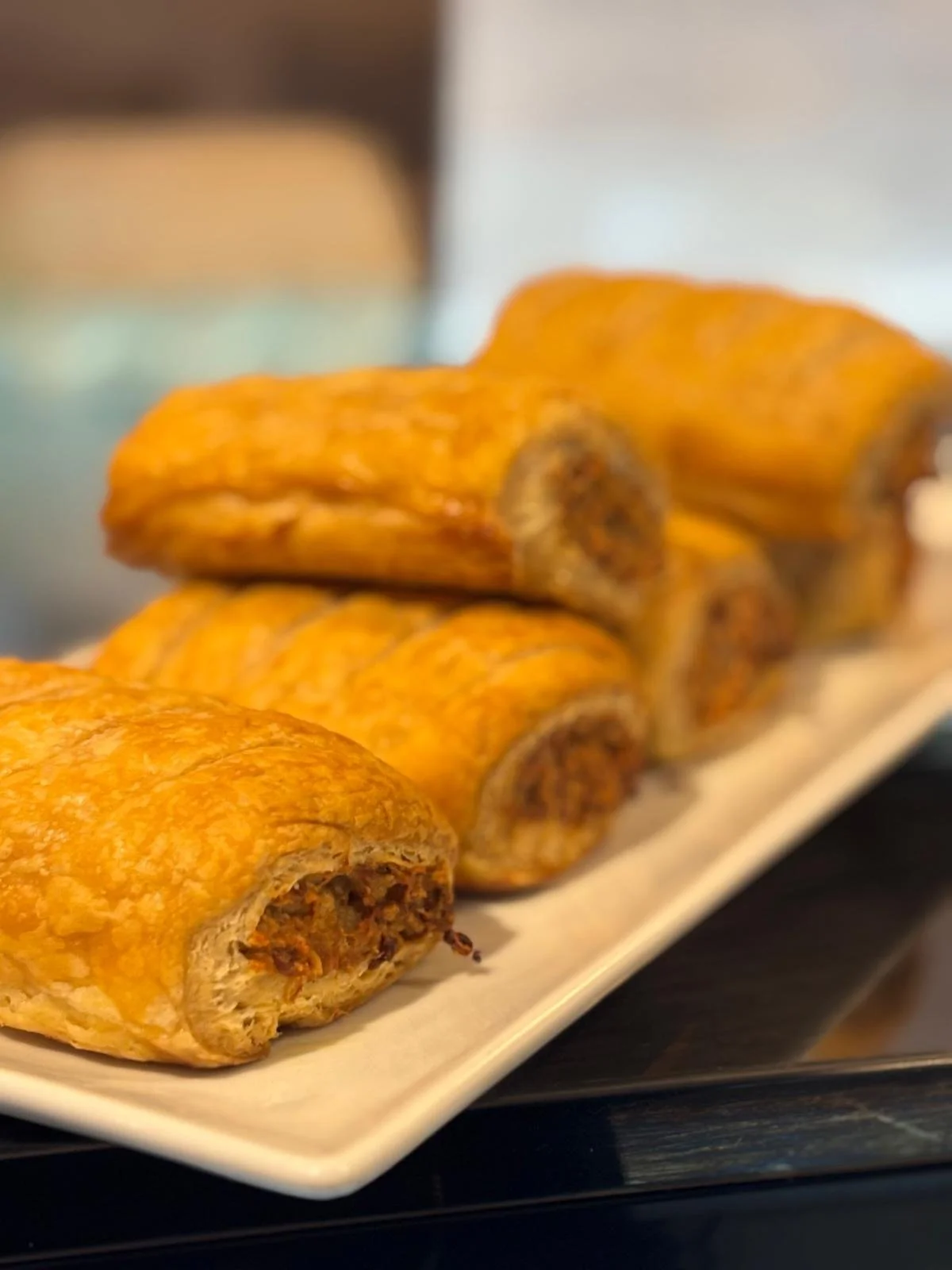 Fresh out the oven sausage rolls - variety of flavours for most palates