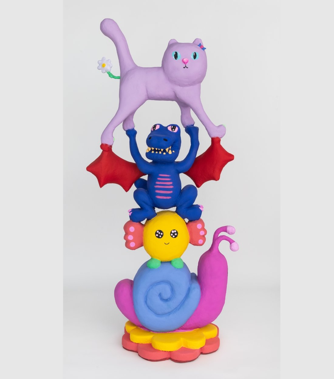 Never ending Story, Nitro-Combination lacquer, modified alkyd resin, Acrylic, plaster, epoxy, EPS, 210 x 100 x 66cm (82.5” hight 39.5” width 26” depth), 2022