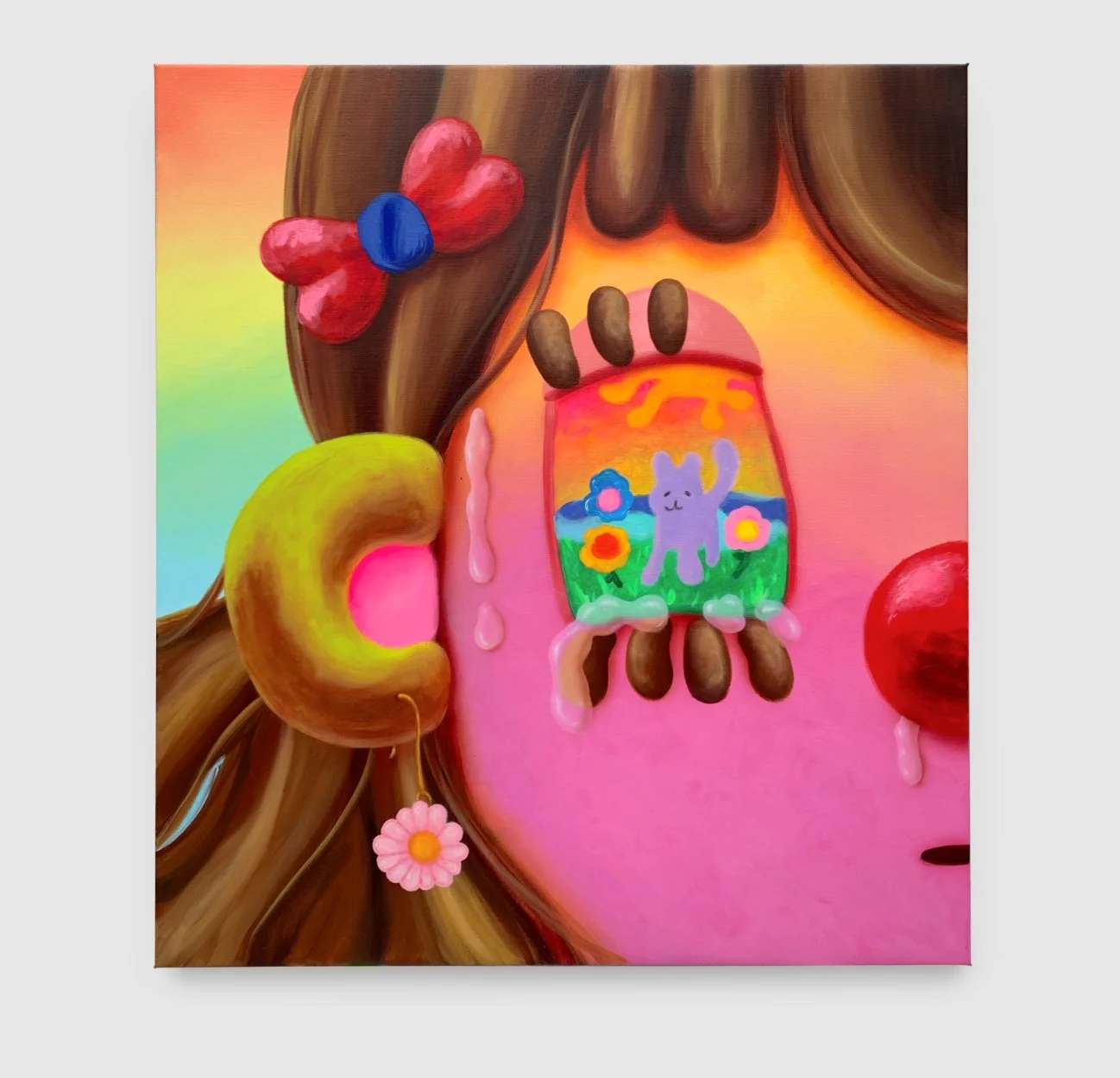 Sneeze Beast, 2021, 90 x 100cm, acrylic on canvas