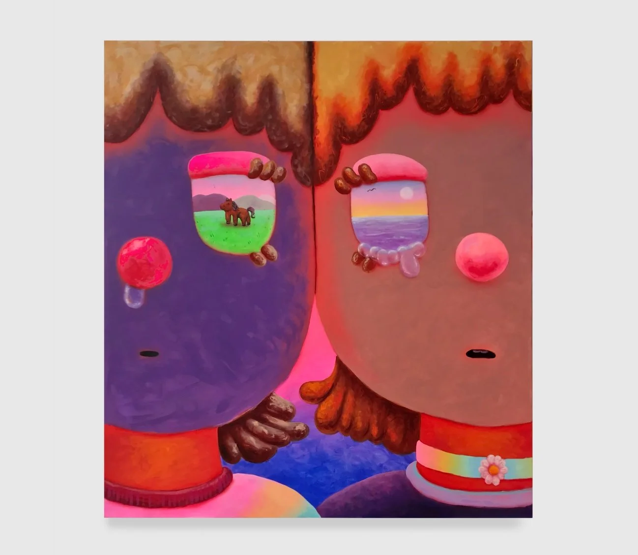 Wild Sunset, 2022, 70 x 78 in (178 x 198cm), acrylic on canvas