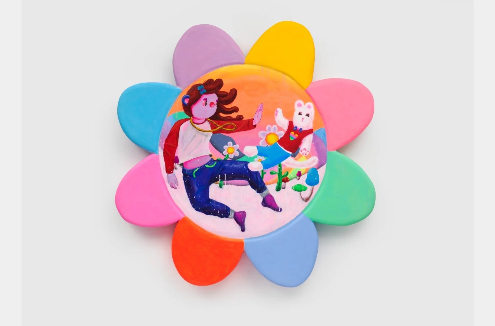 Hello Clawsome, acrylic on hard coated EPS, 150 x 150 x 10cm (59” x 59” x 4”), 2020