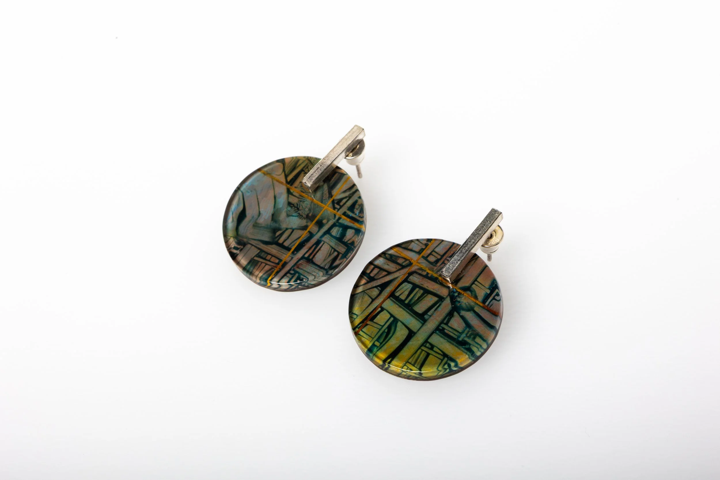 Cartographic Earrings