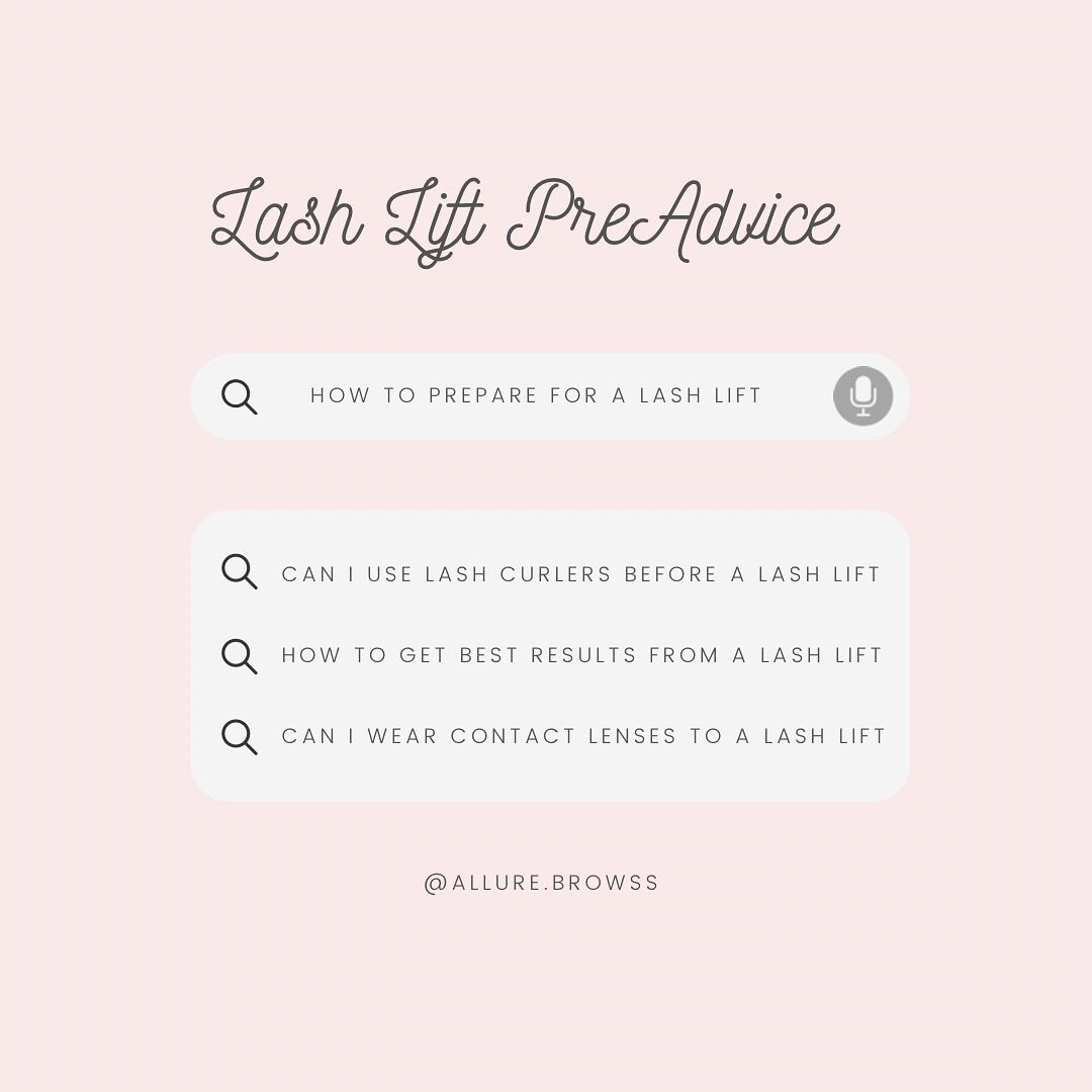 ✨HOW TO GET THE BEST RESULT FROM A LASH LIFT ✨

&bull; Please ensure your have had a patch test at least 48 hours before your treatment, every salon will use different products and it is not worth &lsquo;risking&rsquo; a severe reaction!

&bull;For a