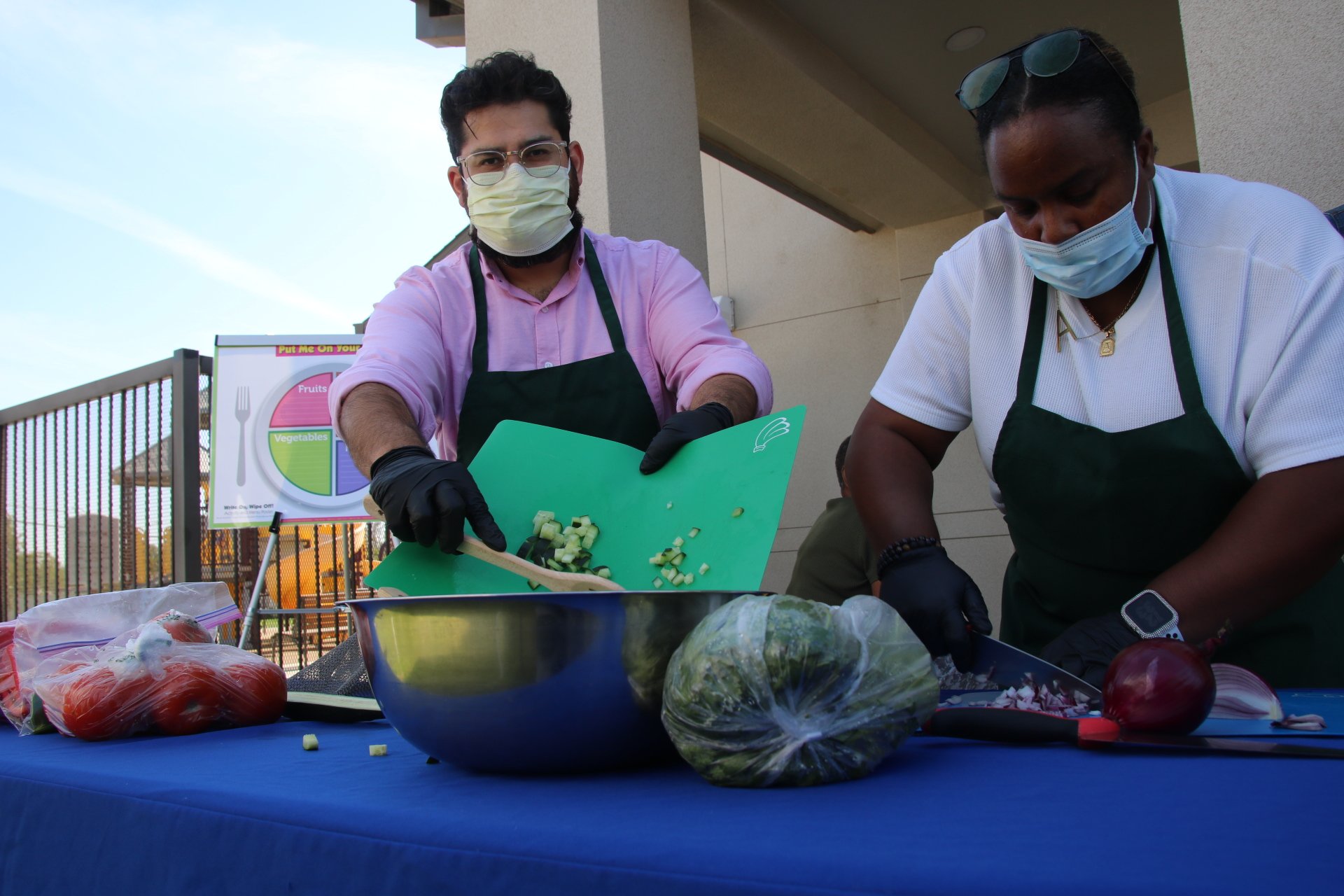 Metro staff cook with locally grown veggies