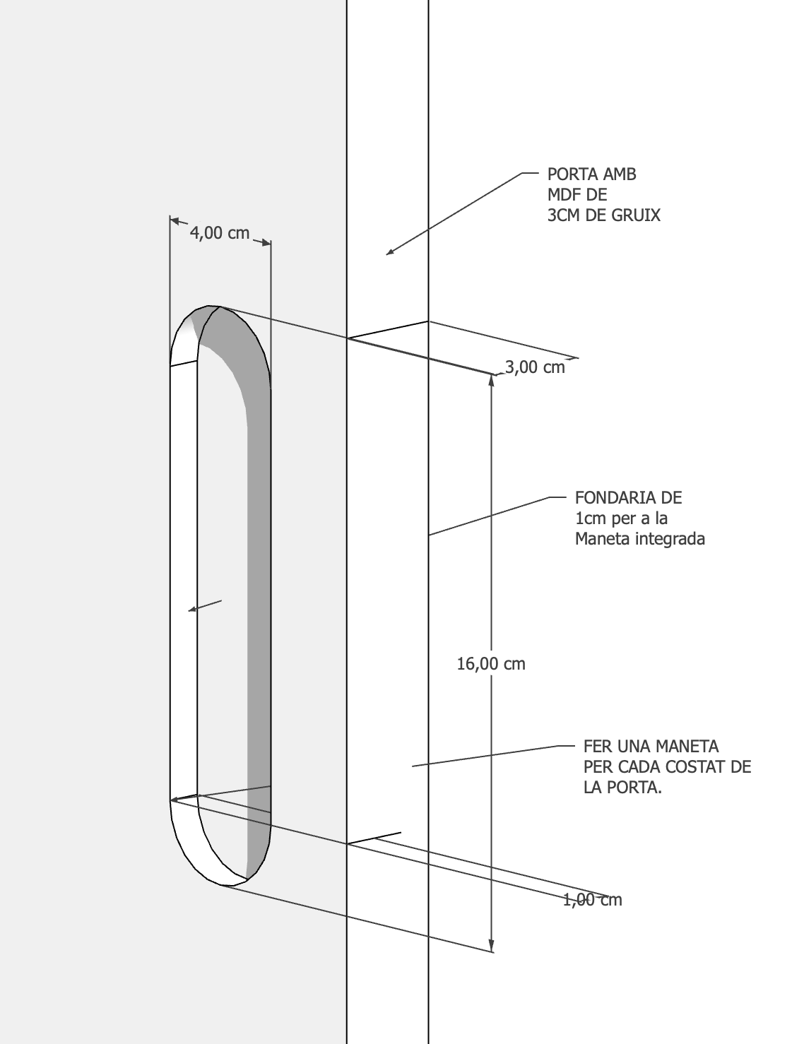 Sistema d’emmagatzematge amb portes ocultes en fusta
TITLE: Mobiliari amb portes ocultes per continuïtat visual