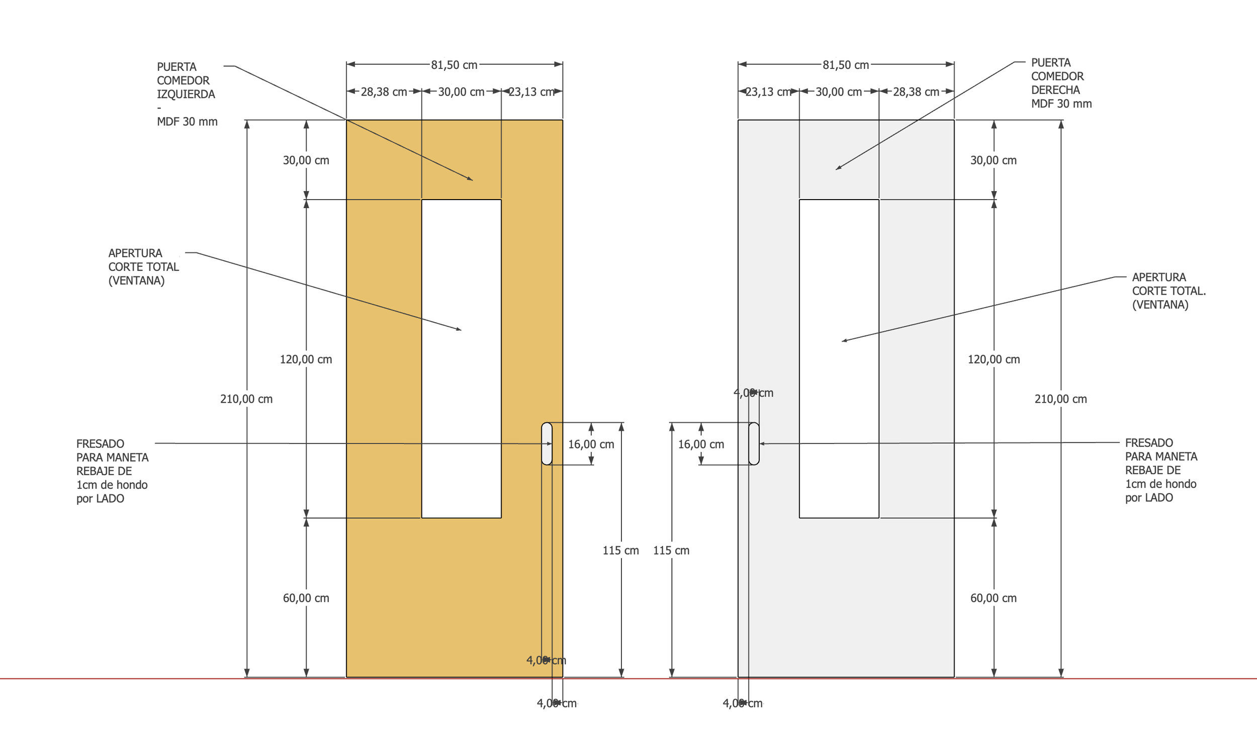 Mobiliari a mida amb portes integrades en fusta natural
Moble a mida amb portes practicables minimalistes
