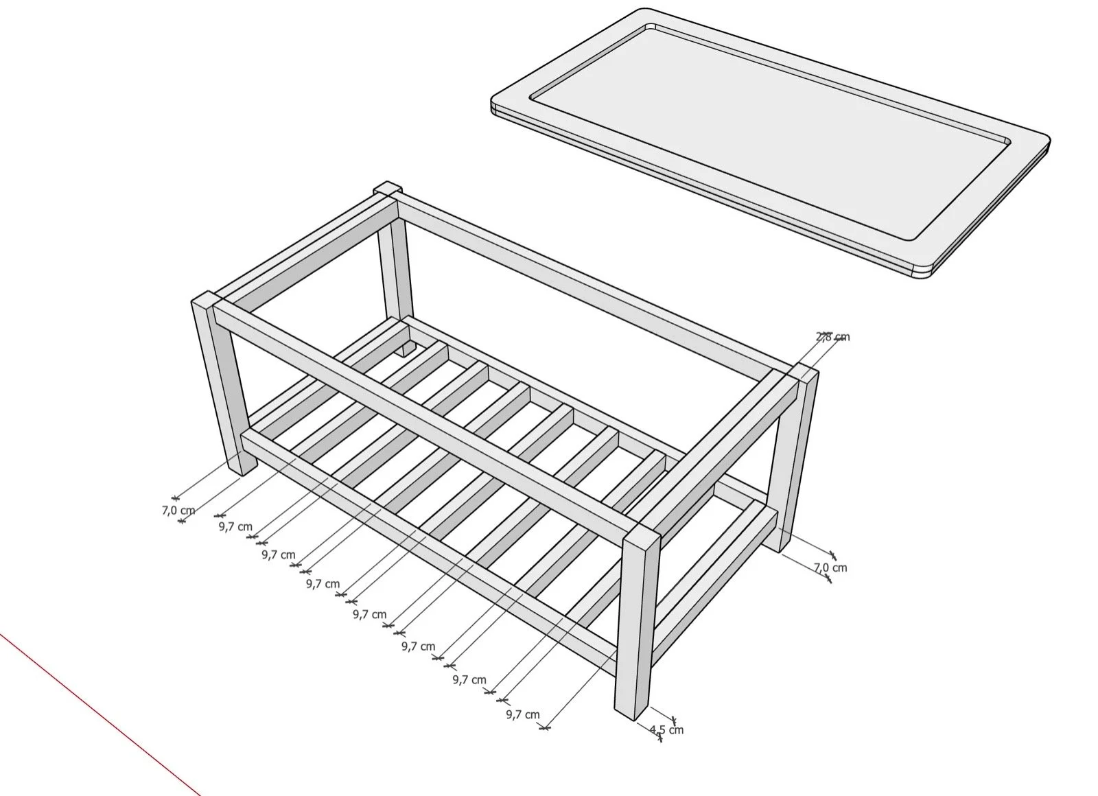 Taula de fusta massissa instal·lada i integrada a l’espai interior
Resultat final de mobiliari a mida durable