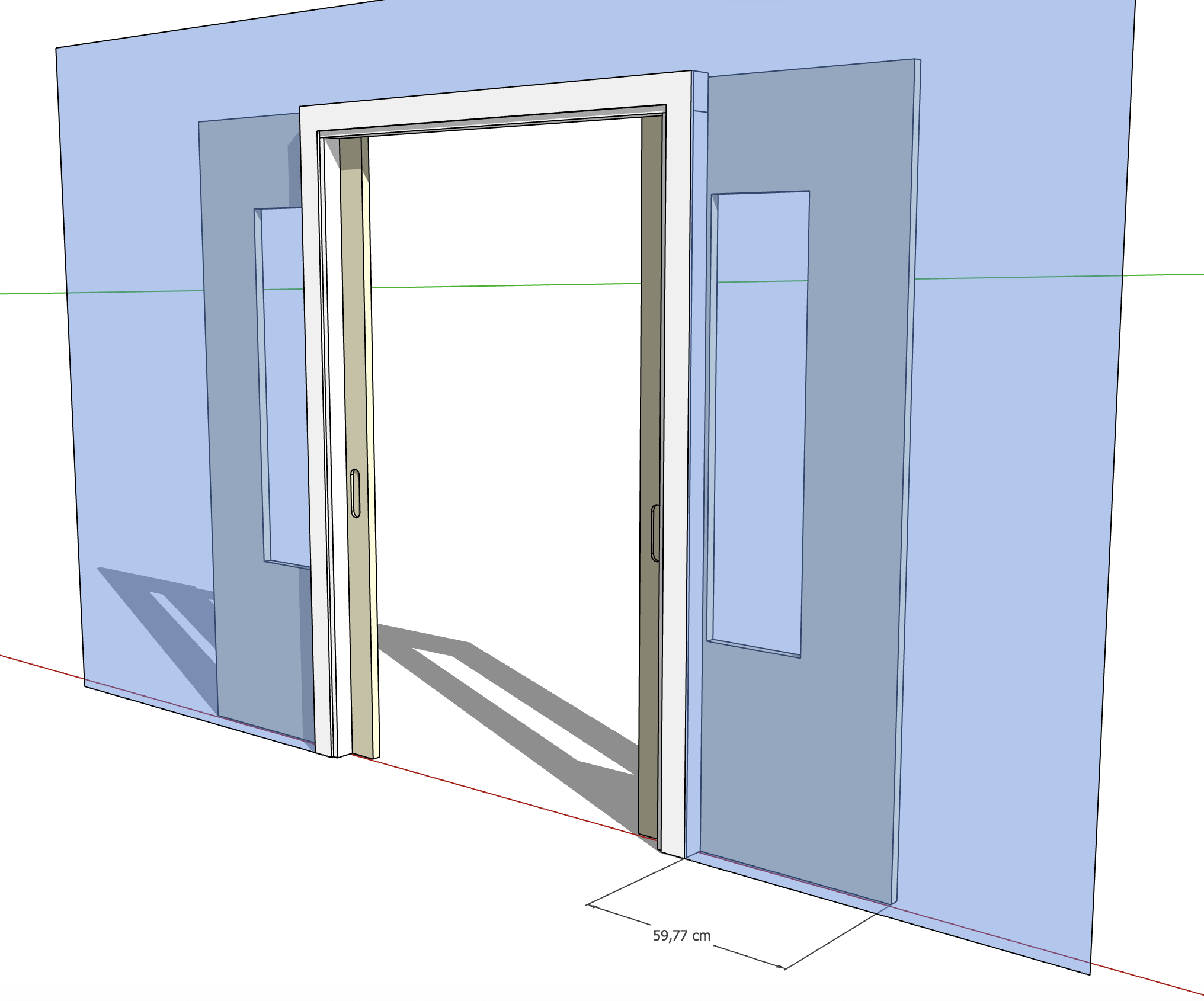 Porta corredissa integrada en sistema de mobiliari a mida
Solució corredissa per optimitzar espai interior