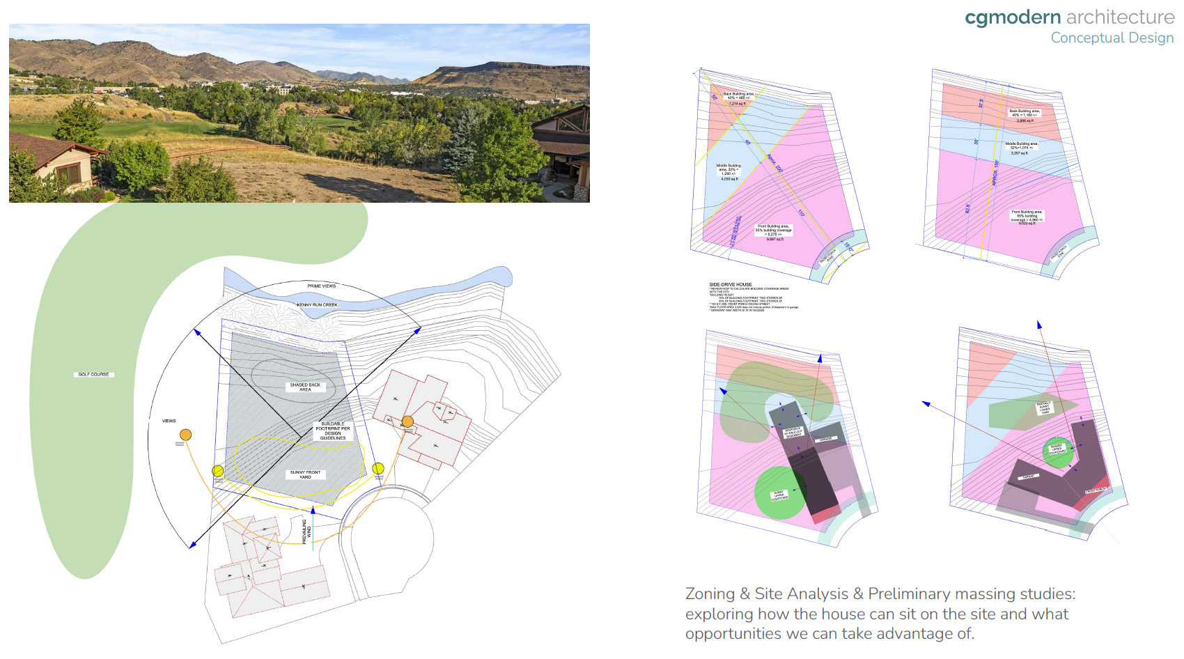 zoning and site analysis and preliminary massing studies