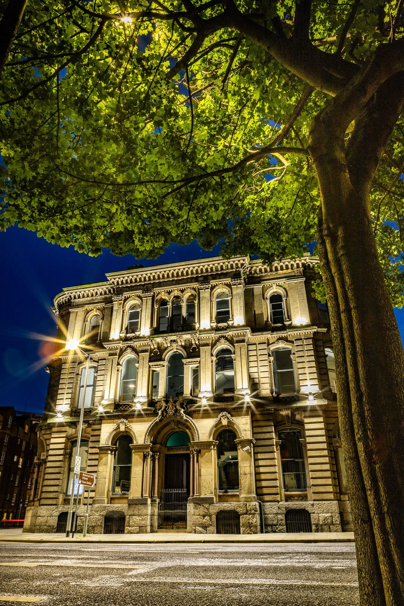 The Head Line building, Belfast at night