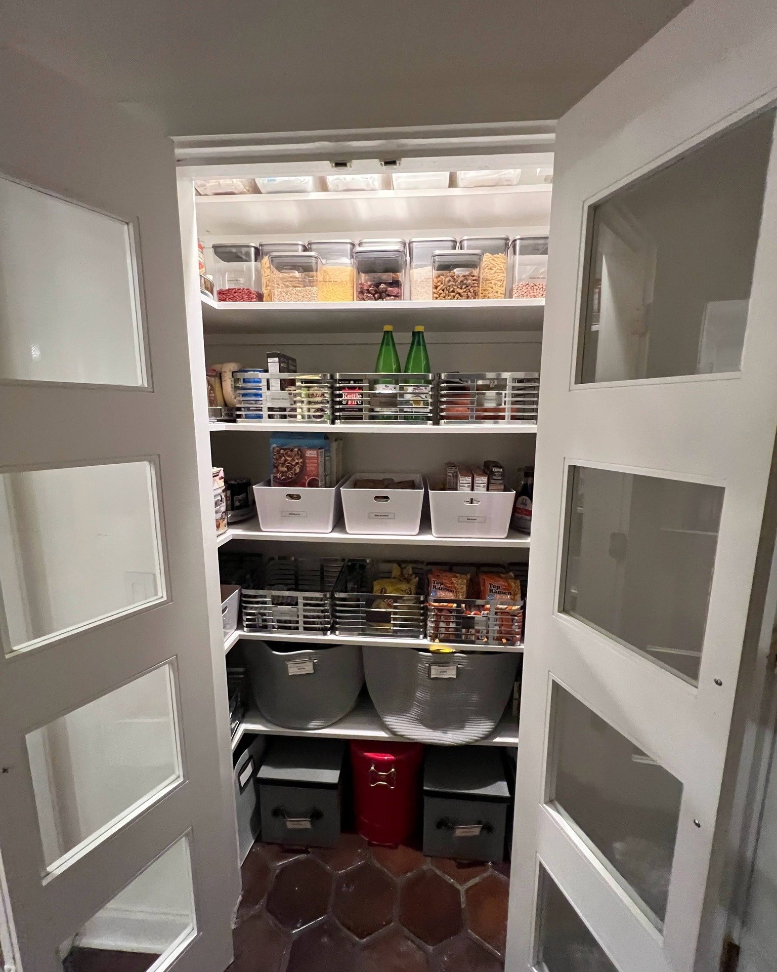 Does your pantry need a refresh? Here are 3 quick tips to help you optimize space and hopefully bring a little order to your pantry space. 

1. Use Vertical Space: Install stackable shelves and hang organizers on the back of the door to maximize ever