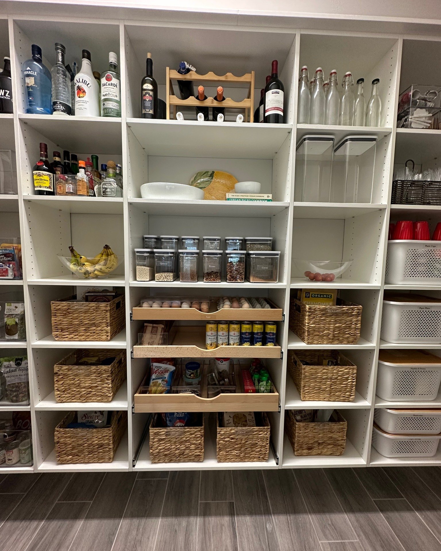 You see a lot of pantries on our page, but that's because its one of the most high-impact, highly-trafficked areas of the home by the whole family! This area being organized and functional is SO important to your daily life. 

It's easy for pantries 