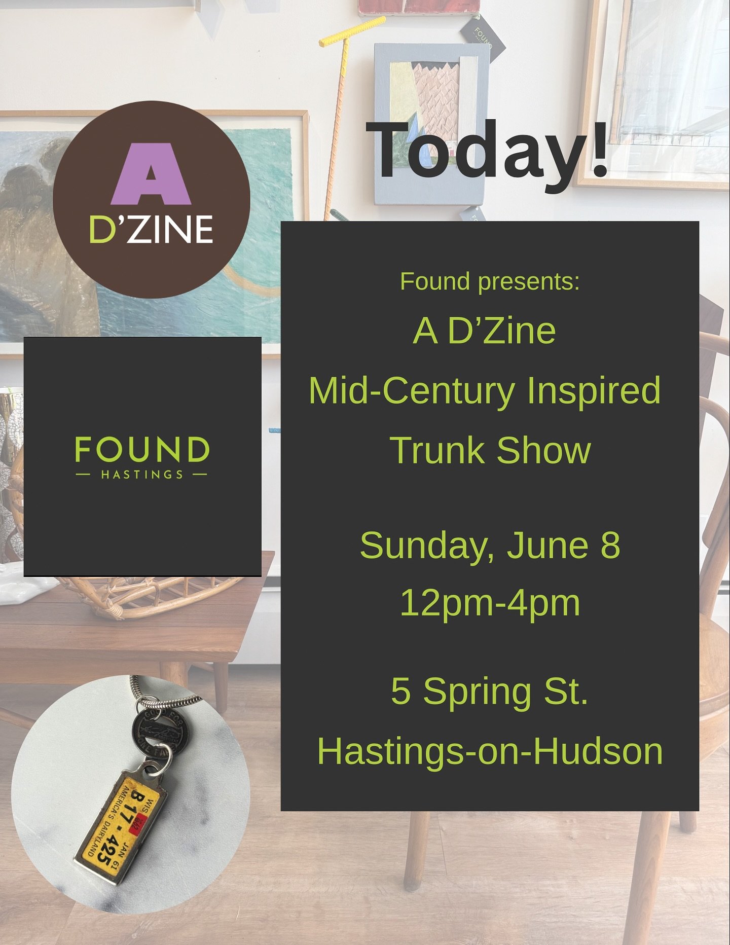It is a great day to be in Hastings!  Come by @foundhastings on Spring st to check out @adzineny trunk show. 

Think classic
Think pearls
Think everyday
Think you

After you find those earrings you must have along with that special Mid-century treasu