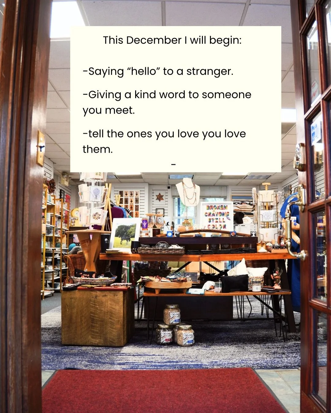 The holidays bring so much -
 joy
sadness
overwhelm
connection
Memories.

But here&rsquo;s what I&rsquo;ve learned running both A D&rsquo;Zine and Make Your Mark[et]NY: the smallest acts of kindness create the biggest ripples.

When someone walks int
