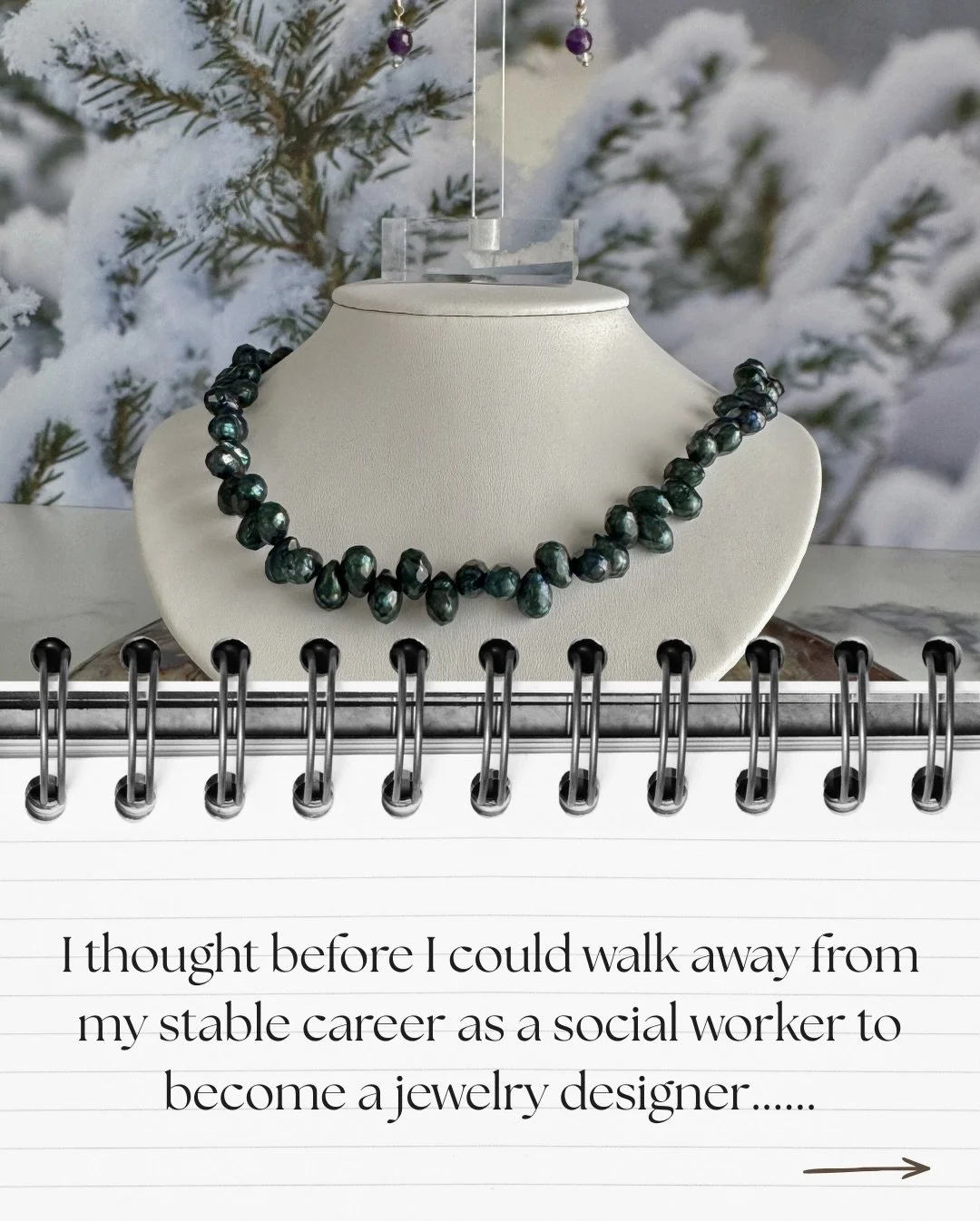 I sometimes get asked how things started. I almost let fear and perfectionism stop me before I even began. 

Swipe to see the dinner conversation that changed everything.

#originstory #ooakjewelry #popupshops #latinedesigner