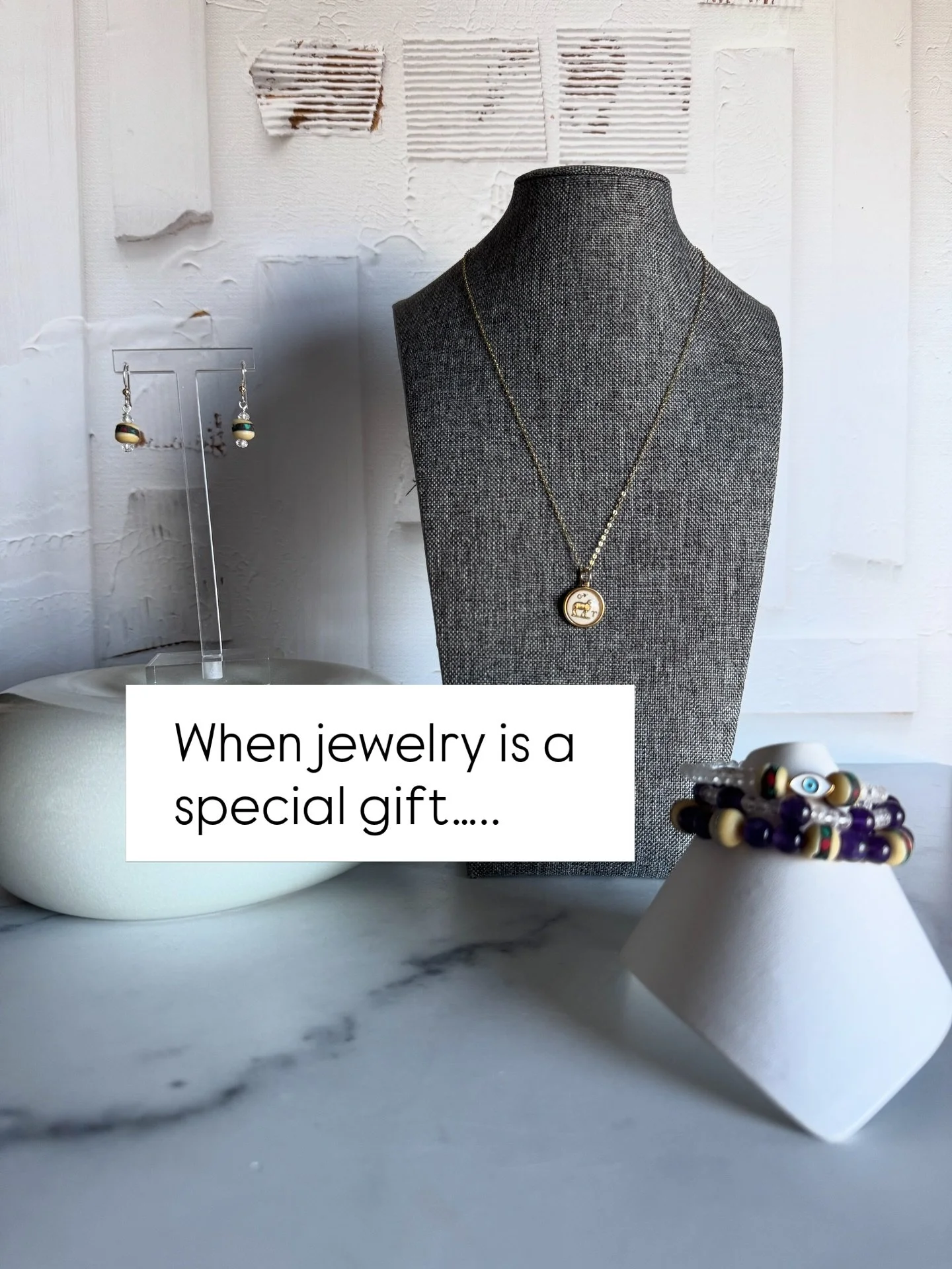 You know what gets me every time about custom jewelry?

 It&rsquo;s not how it looks (though yeah, that matters). It&rsquo;s what it MEANS.

This jewelry set? 
I made it for one of my favorite people - celebrating 25 years of friendship and her 55th 