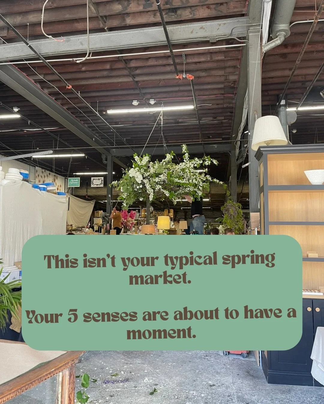 Spring is here!
So is one of the most special markets of the year. 
Makers Central opens just three times a year &ndash; and this weekend is the first. 

It&rsquo;s not a pop-up. 
It&rsquo;s not a shop. 
It&rsquo;s a full sensory experience inside a 
