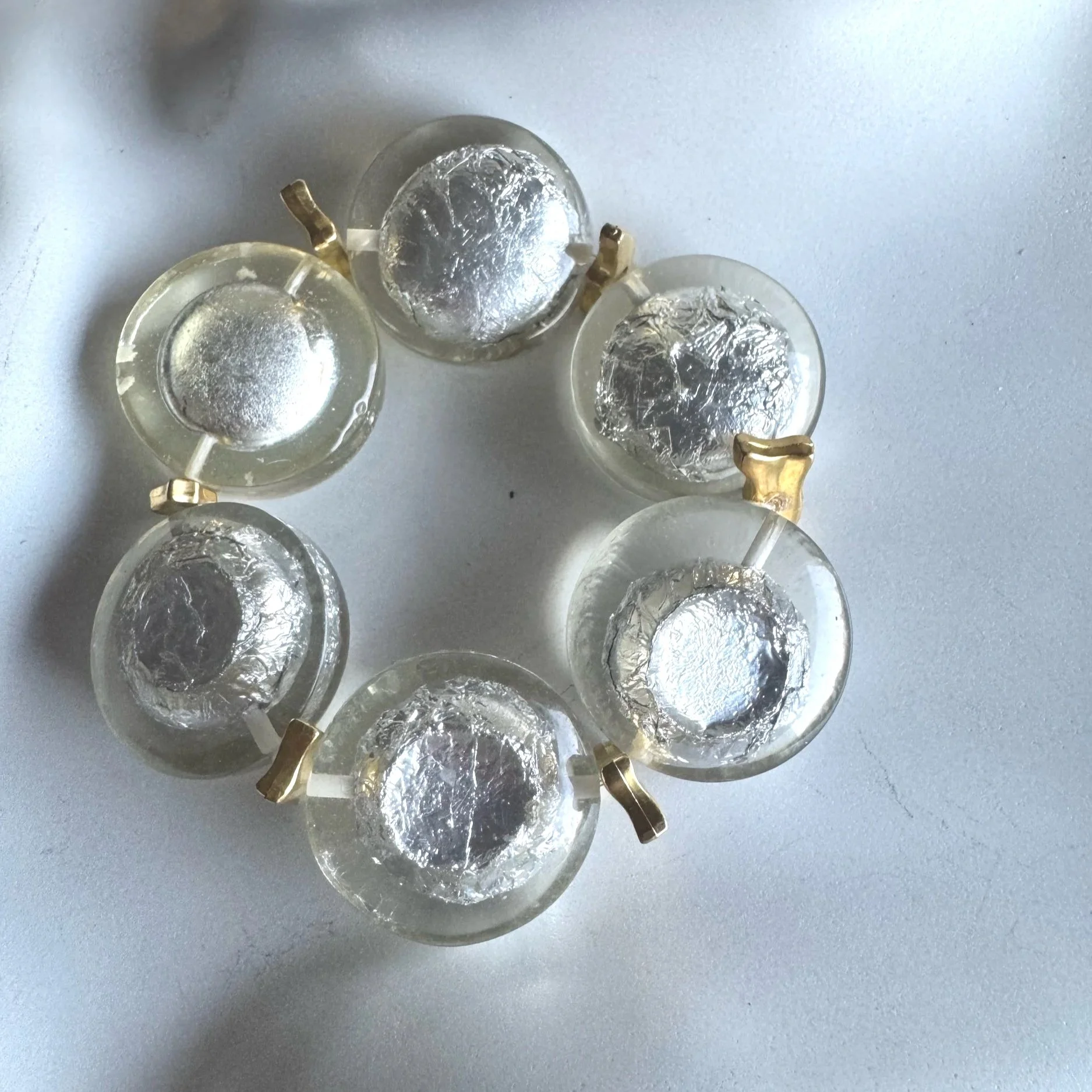 vintage lucite beaded up cycled bracelet sustainable jewelry