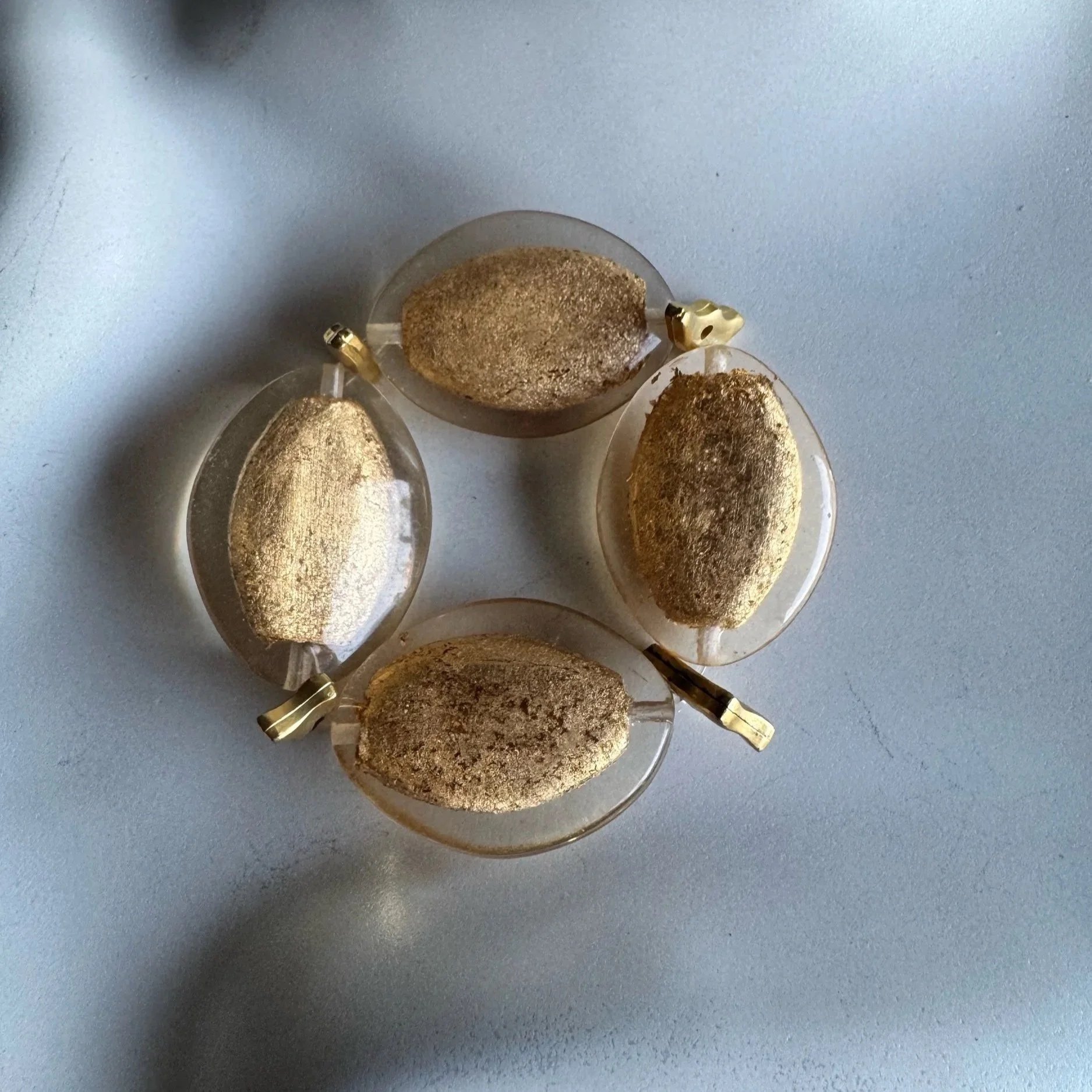 vintage lucite beads make this stretchy bracelet