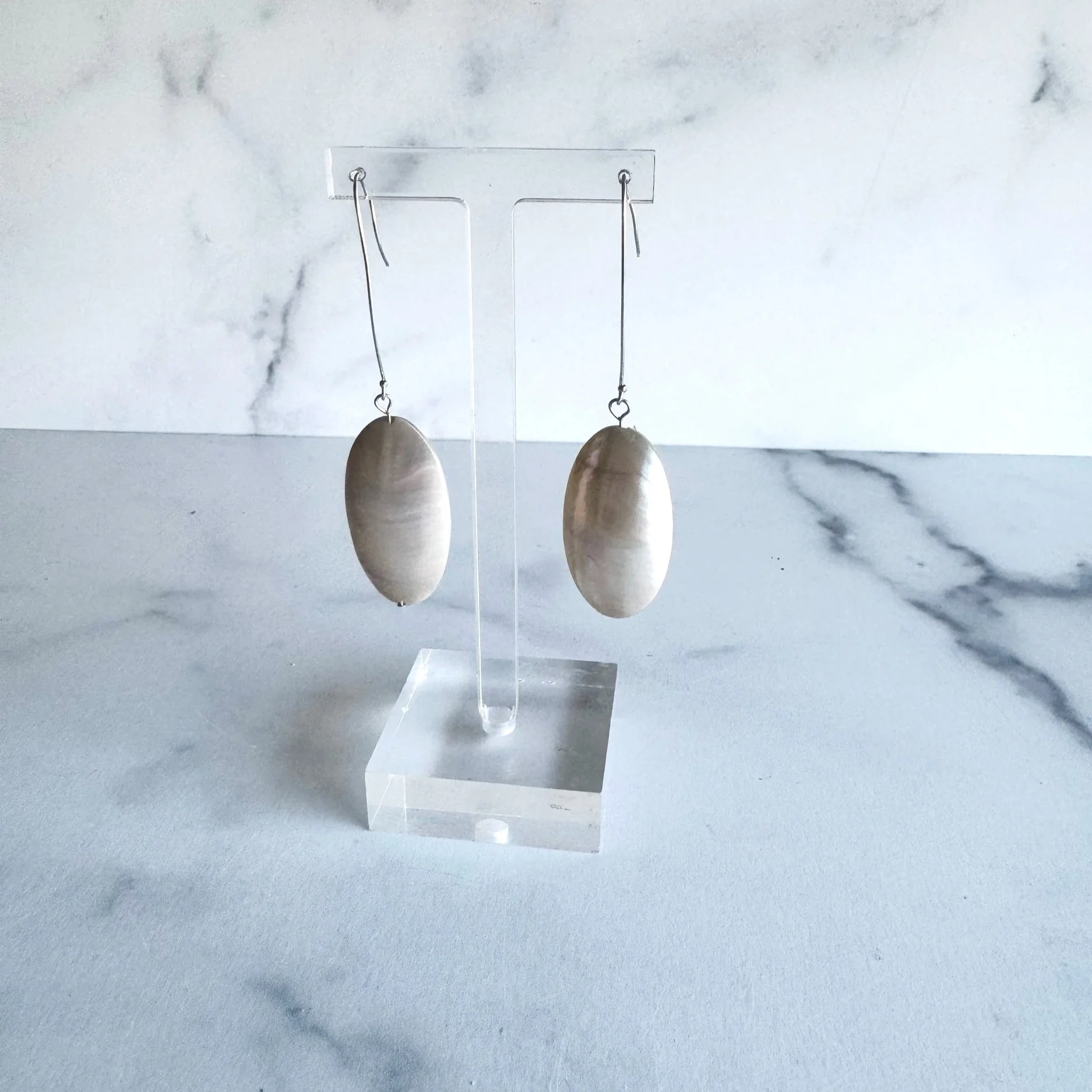 shell vintage drop earrings