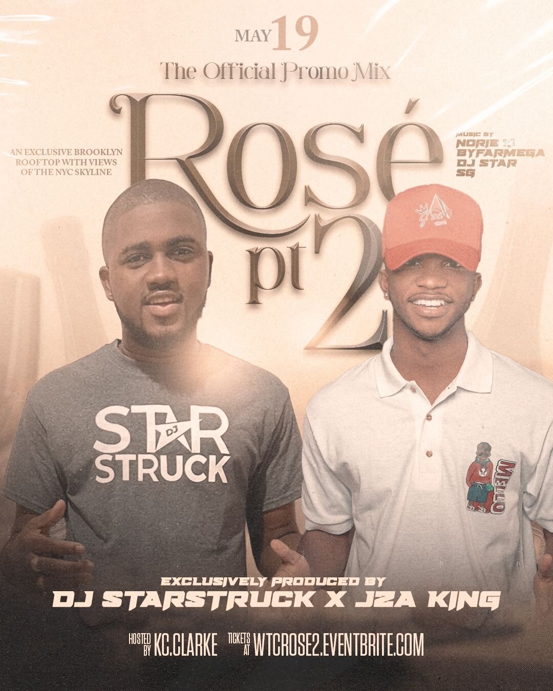 PROVIDING THE VIBES FROM EARLY 🔥 TUNE INTO OUR ROS&Eacute; 2 PROMO MIX FT @starstruck868 @jza_king OUT NOW‼ AVAILABLE ON SOUNDCLOUD AND YOUTUBE LINK IN BIO ‼
 
@wowthatscrazyent Presents
ROS&Eacute; 2: THE EXCLUSIVE CHAMPAGNE ROOFTOP TO 
KICK-OFF TH