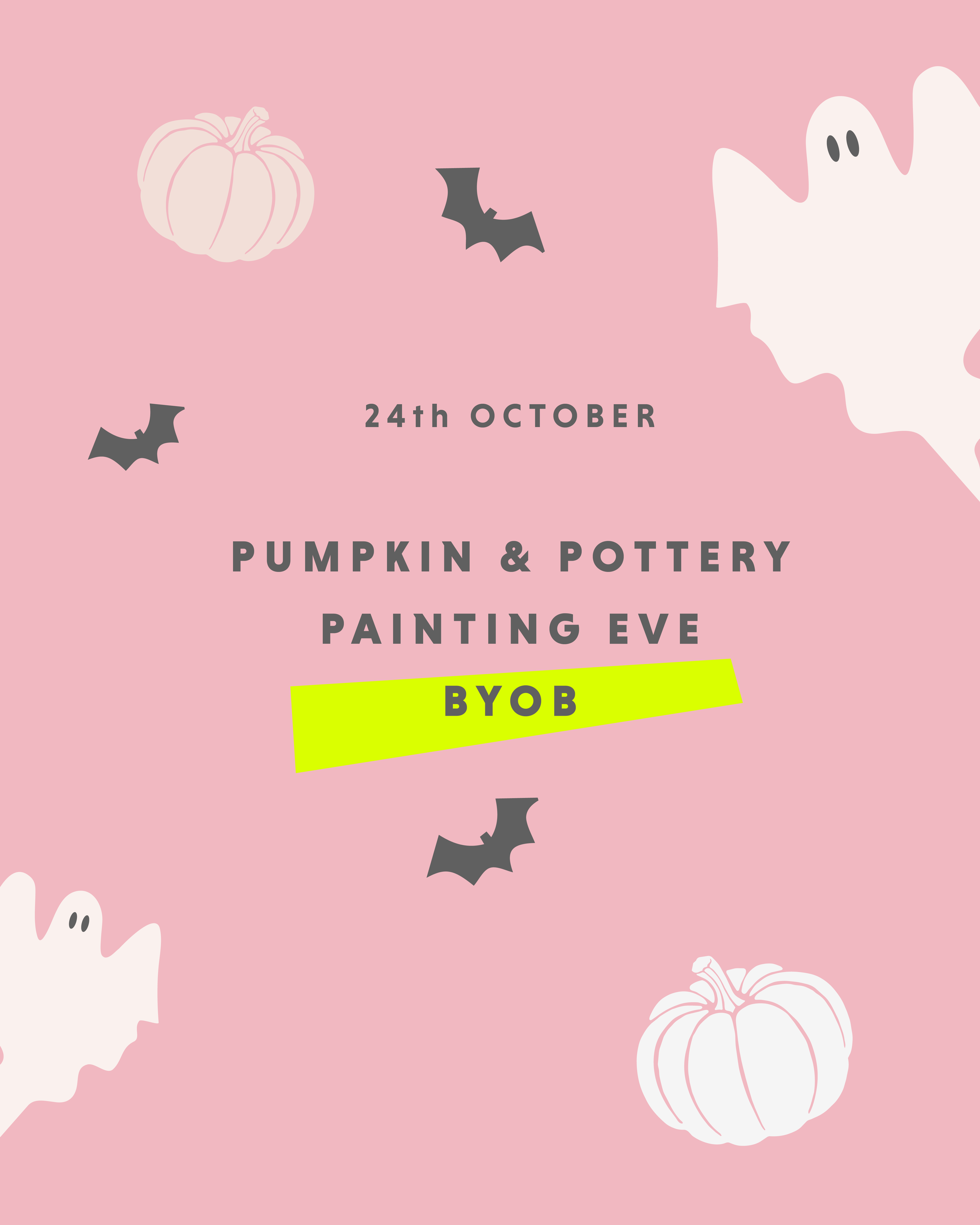 24 OCTOBER - PUMPKIN PAINTING NIGHT @ THE CLAY PROJECT STUDIO