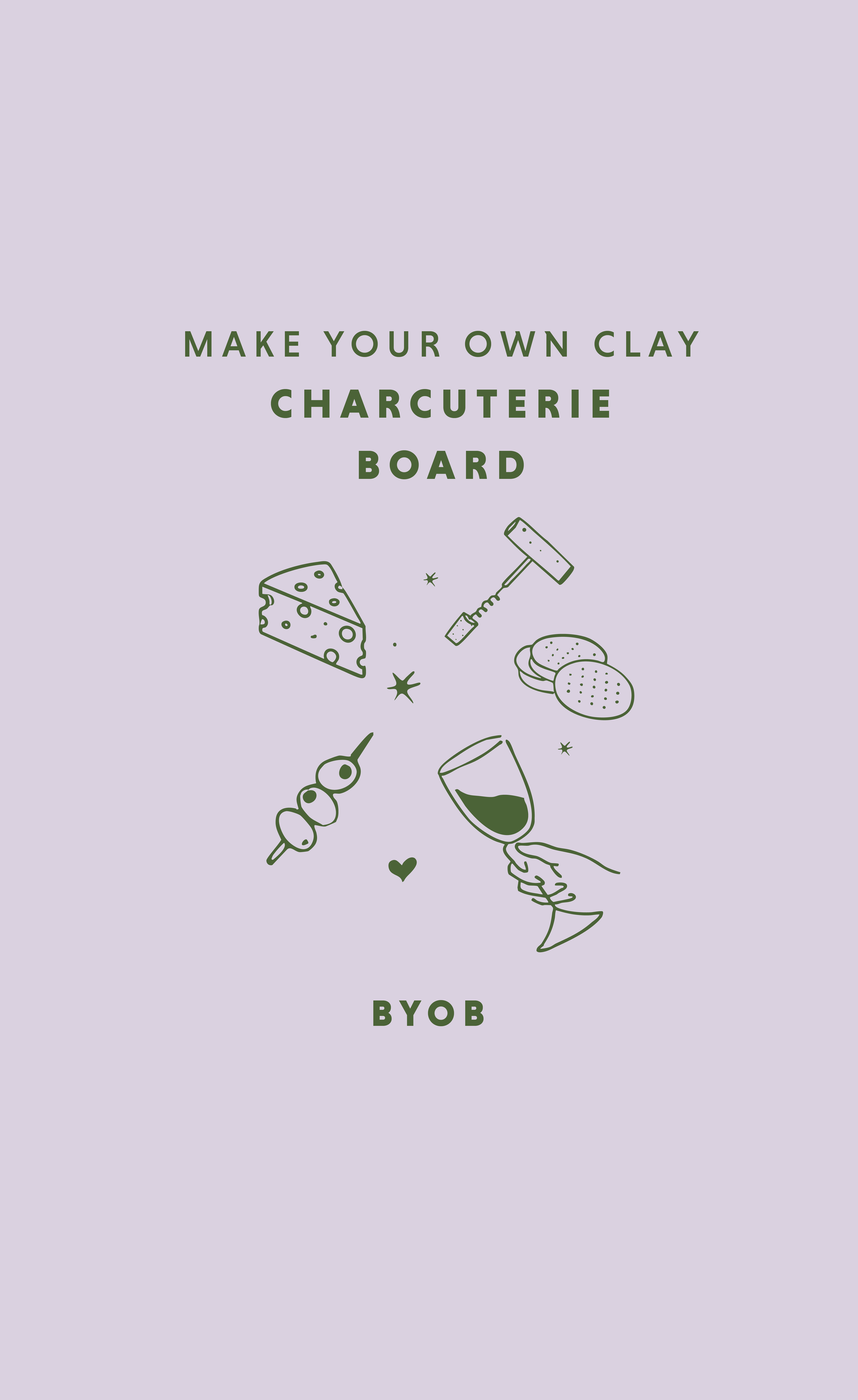 14 NOVEMBER  - CHARCUTERIE NIGHT @ THE CLAY PROJECT STUDIO