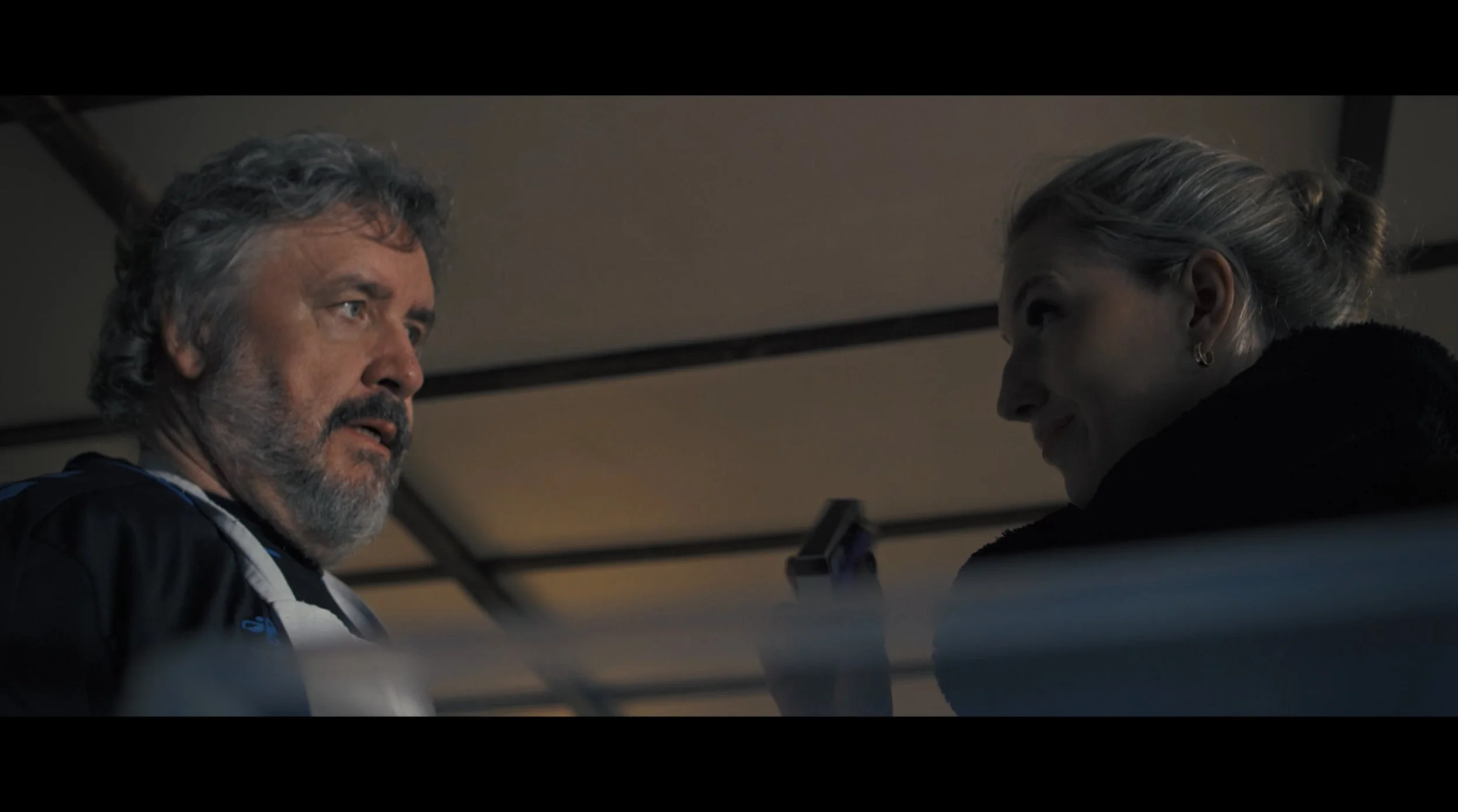 Mark Benton as Len and Keri Martin as Sally in 'Charlie Shaw's Revenge'