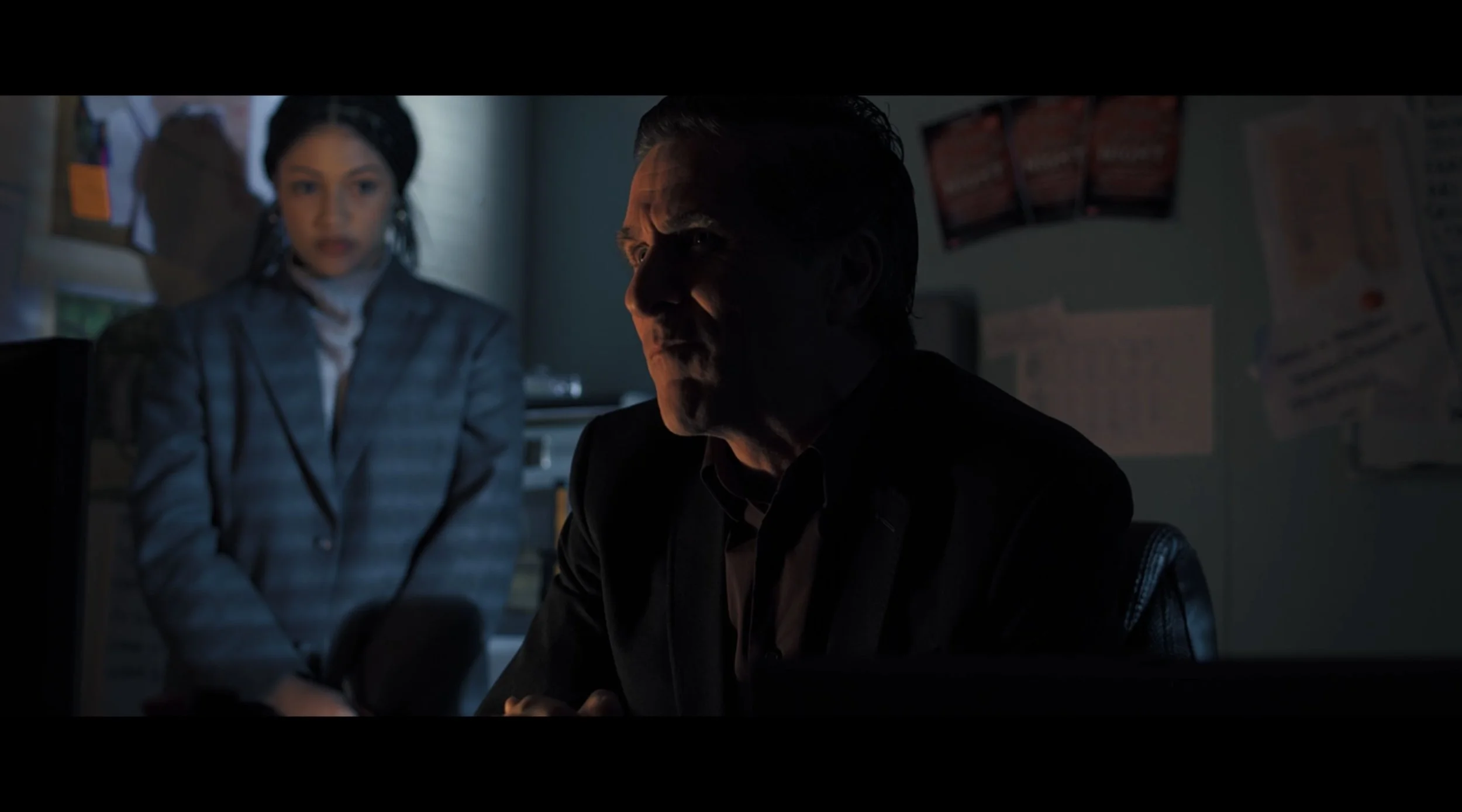 Shahla Ayamah as Chloe and Neil Burgess as Forrestal in 'Charlie Shaw's Revenge'