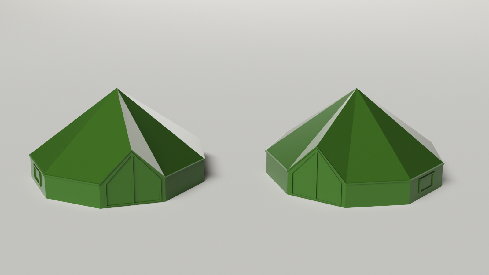 2 Person Bell Tents Unpainted - N Gauge (2 Pack)