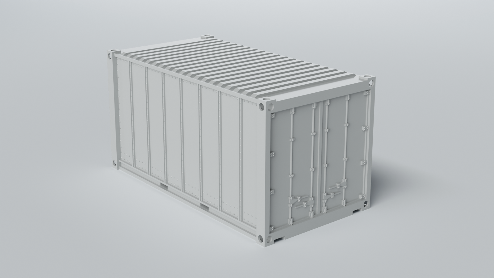 20 Foot Shipping Container Unpainted - G Gauge