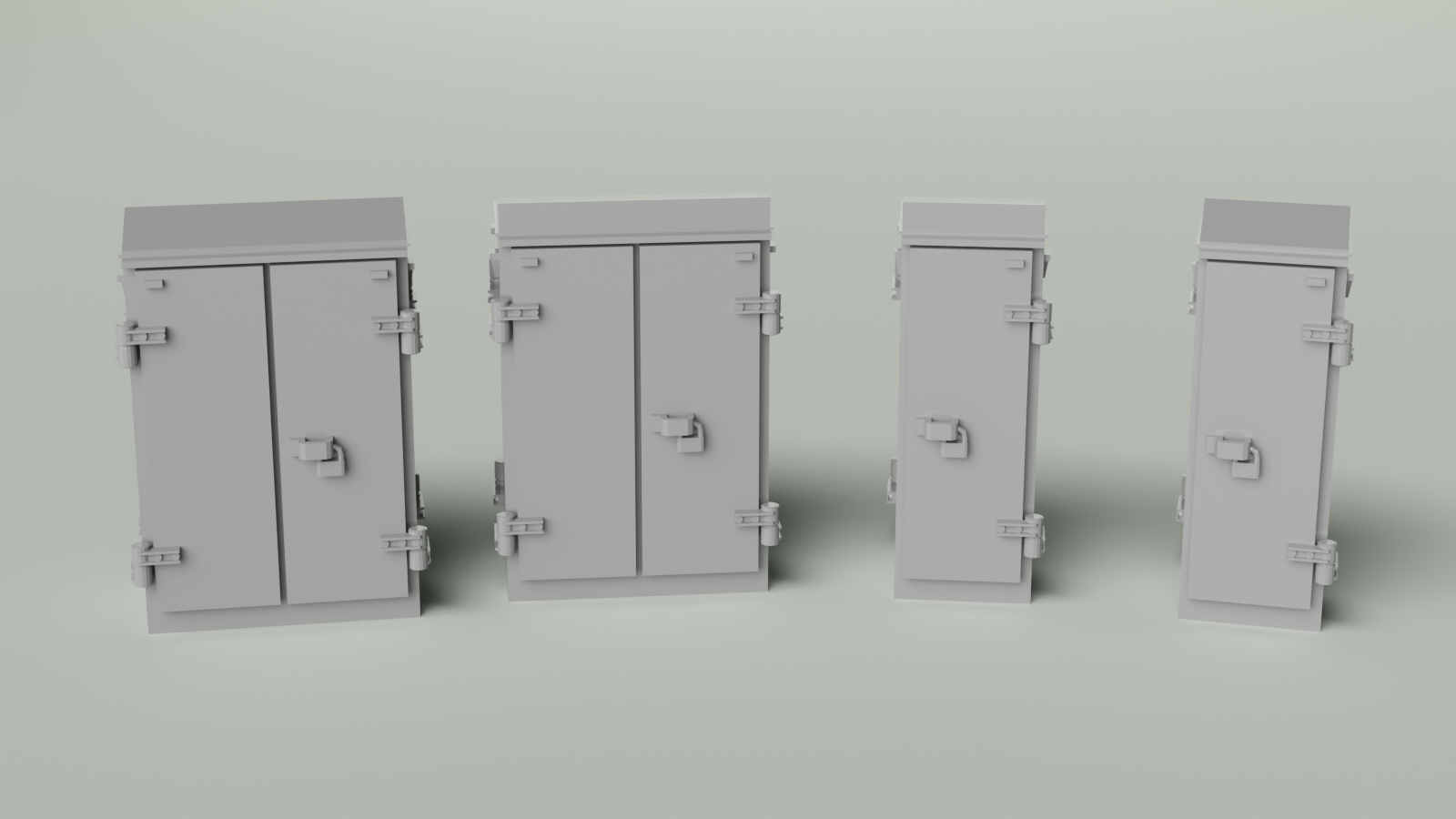 Trackside Relay Cabinet Set Unpainted - TT Gauge (8 Pack)